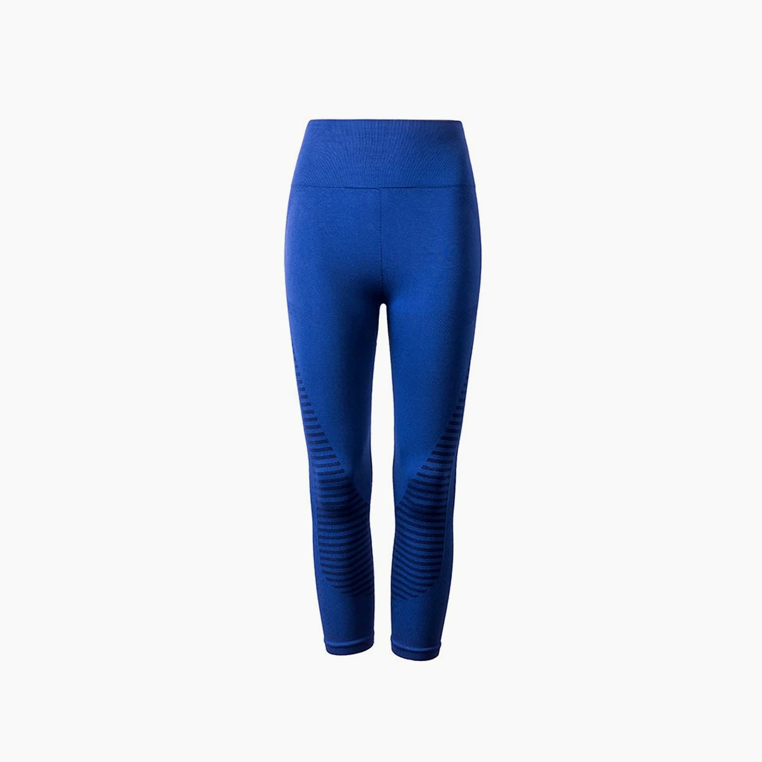 Spodnie do jogi Bezszwowe legginsy z wysokim stanem Sportowe damskie spodnie do jogi z elastycznym paskiem Capris Gym Workout Legginsy Dziewczęce rajstopy do biegania Fitness (niebieskie L)
