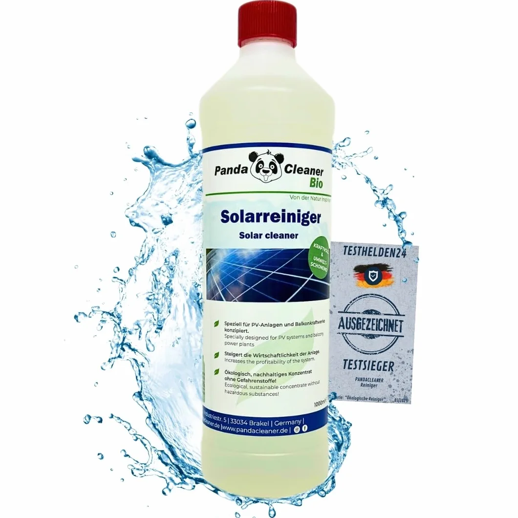 PandaCleaner Bio środek czyszczący – 1 l profesjonalny środek do czyszczenia instalacji solarnych i PV – wysoko skoncentrowany 1:100 do instalacji solarnych, modułu fotowoltaicznego, panelu