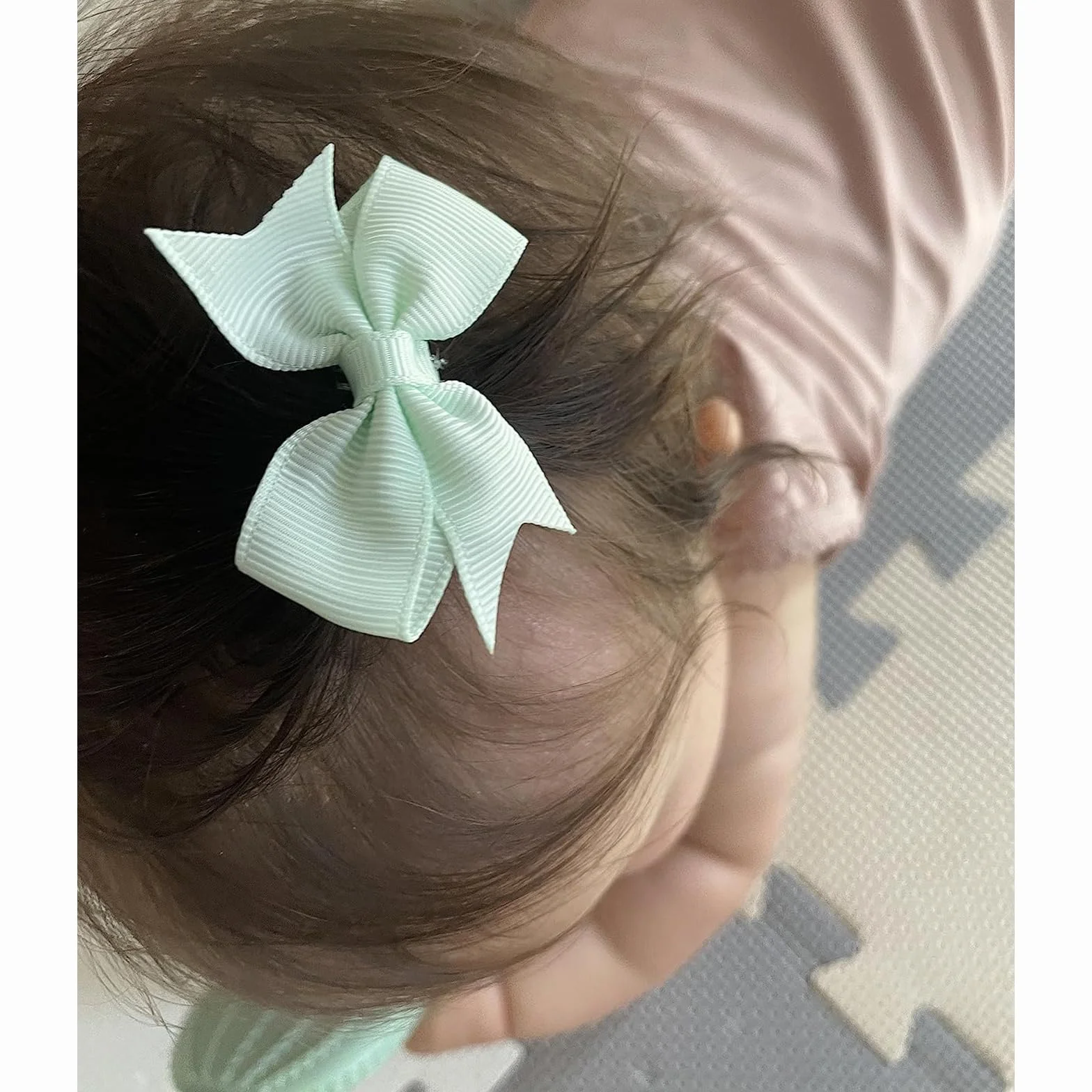 Manwe ALinmo 40 szt. klipsy dla małych dziewczynek 5 cm butik rypsowy jednolity kolor wstążka mini kokardy do włosów klipsy dla niemowląt dziewcząt nastolatków dzieci dzieci zestaw 20 par