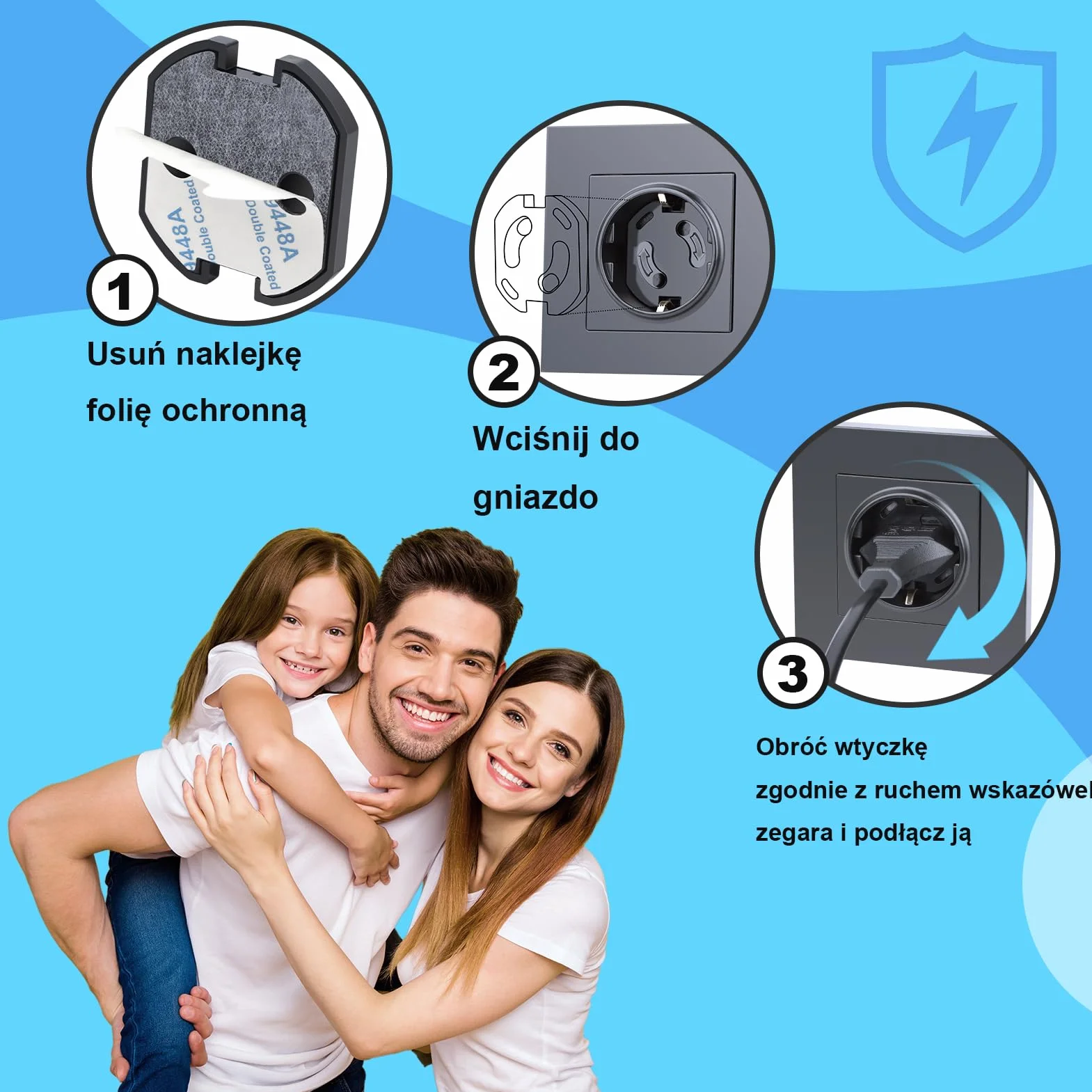 REDTRON Bezpiecznik Dziecięcy do Gniazdek, 20 Opakowań Zabezpieczenia Gniazdek przed Dziećmi z Mechanizmem Obrotowym, Ochrona Gniazdka dla Niemowląt i Dzieci-czarne