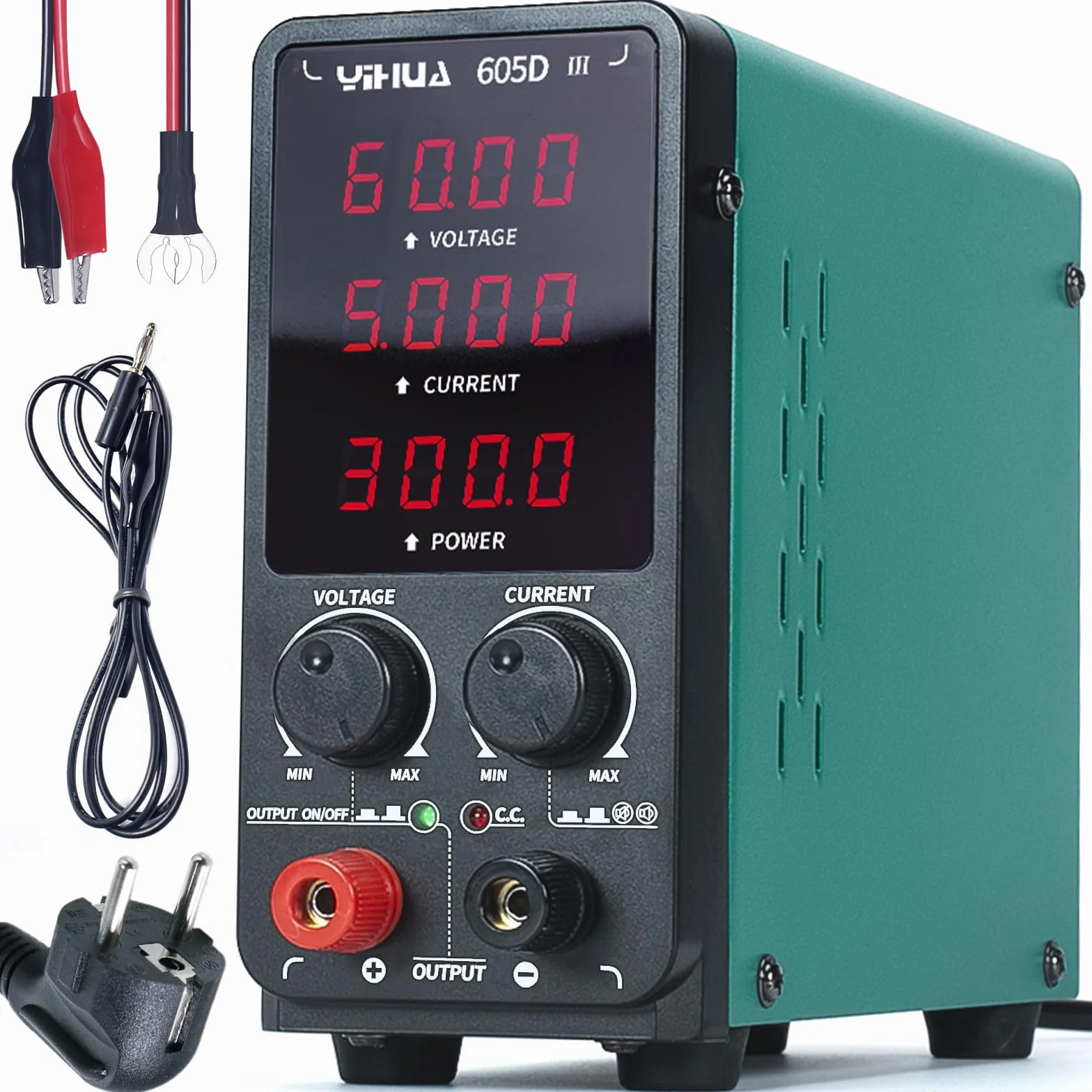 YIHUA 605D-III DC Laboratorium zasilacz regulowany 60 V 5 A CC/CV