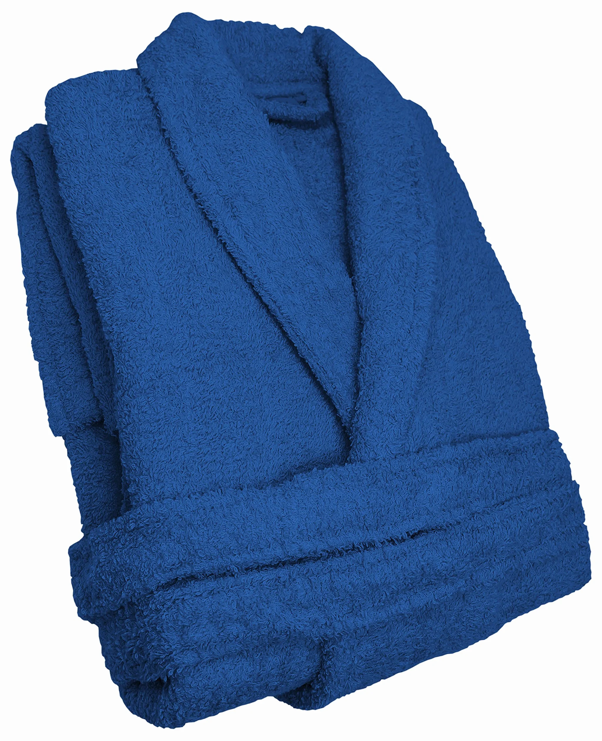 LEBENGOOD Szlafrok męski 100% amerykańska bawełna frotte 400 g z paskiem, kieszeniami, miękki szlafrok pod prysznic