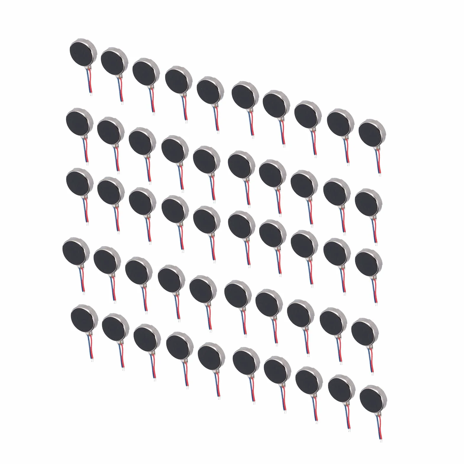 50pcs Mini DC Vibration Motor 3V 10x2.7mm Low Noise Micro Motor for Electronics DIY Projects compatible with Arduino
