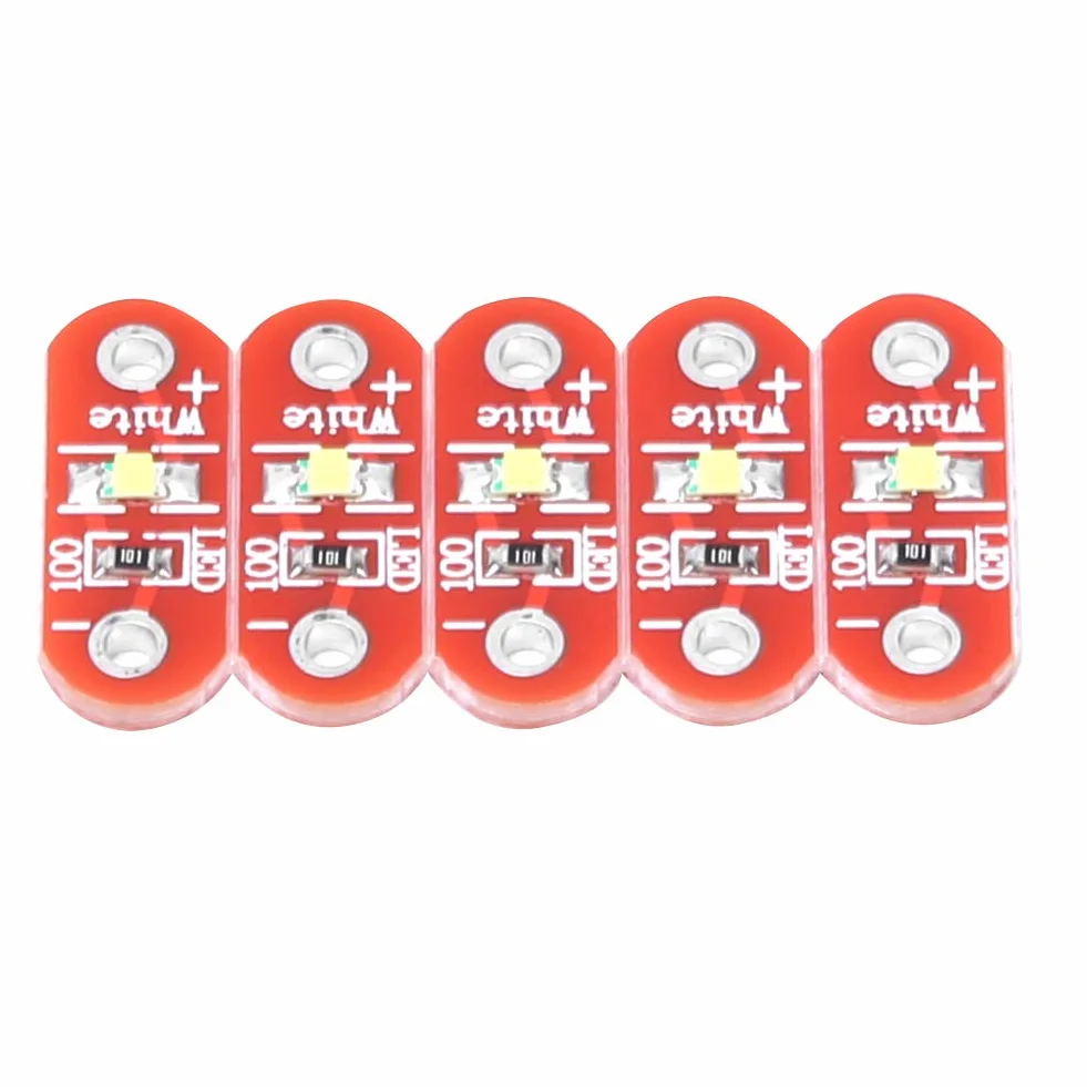 Jeanoko Biały Lilypad LED, dobrze zaprojektowane, białe diody LED, montowane na powierzchni, 50-częściowe komponenty elektroniczne LED do 3~5 V