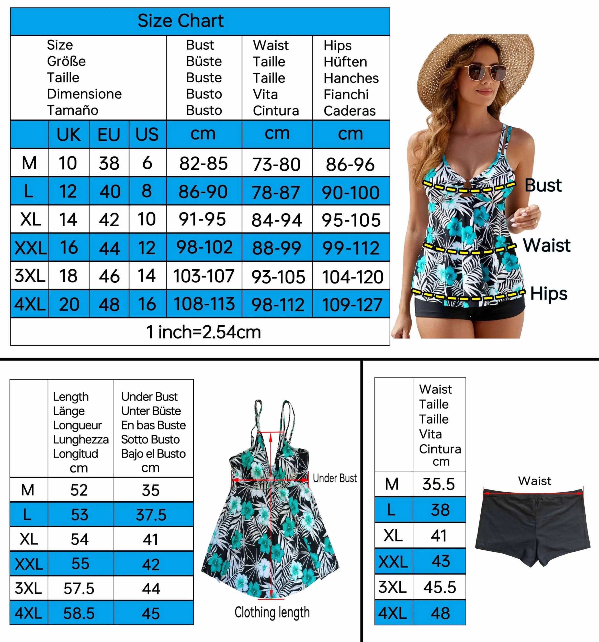Damskie Tankini,Dwuczęściowy Strój Kąpielowy,Sportowy Strój Kąpielowy,Kamizelka z Podwójnym Ramieniem Spódnica Top z Szortami
