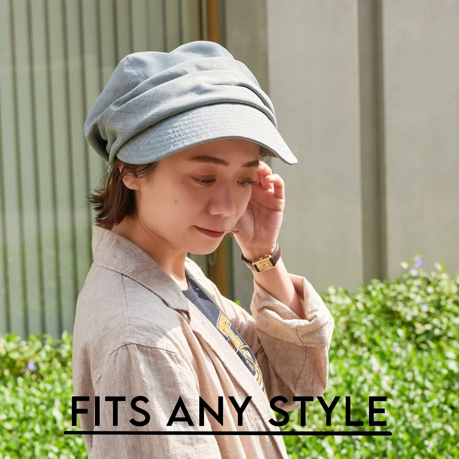 CHARM Organic Cotton Sun Hat for Women - Summer Spring Folding Visor for UV Protection, Chemo and Sensitive Skin