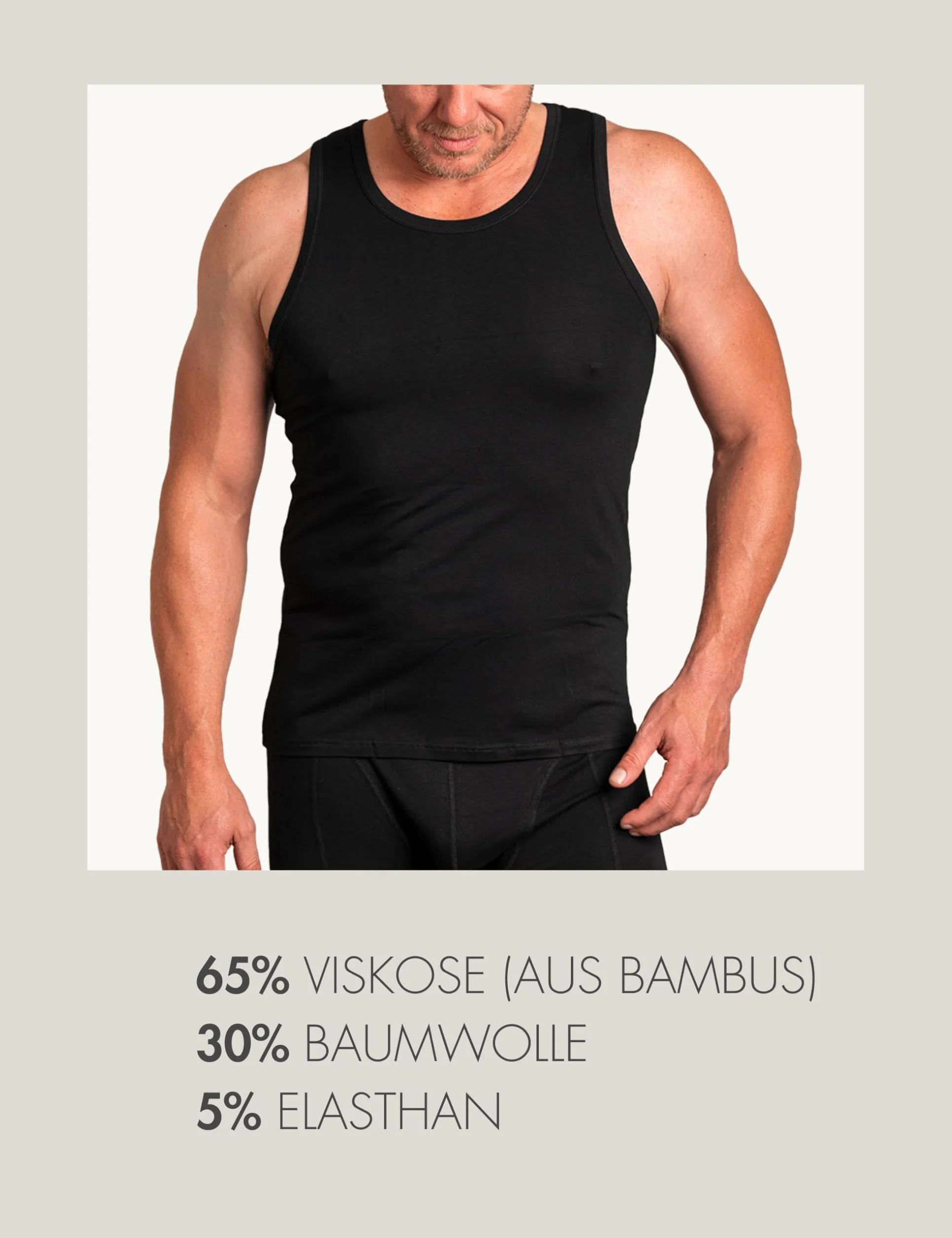 Basic Treasure 2-pak podkoszulek męski tank top bambus bawełna czarny XL