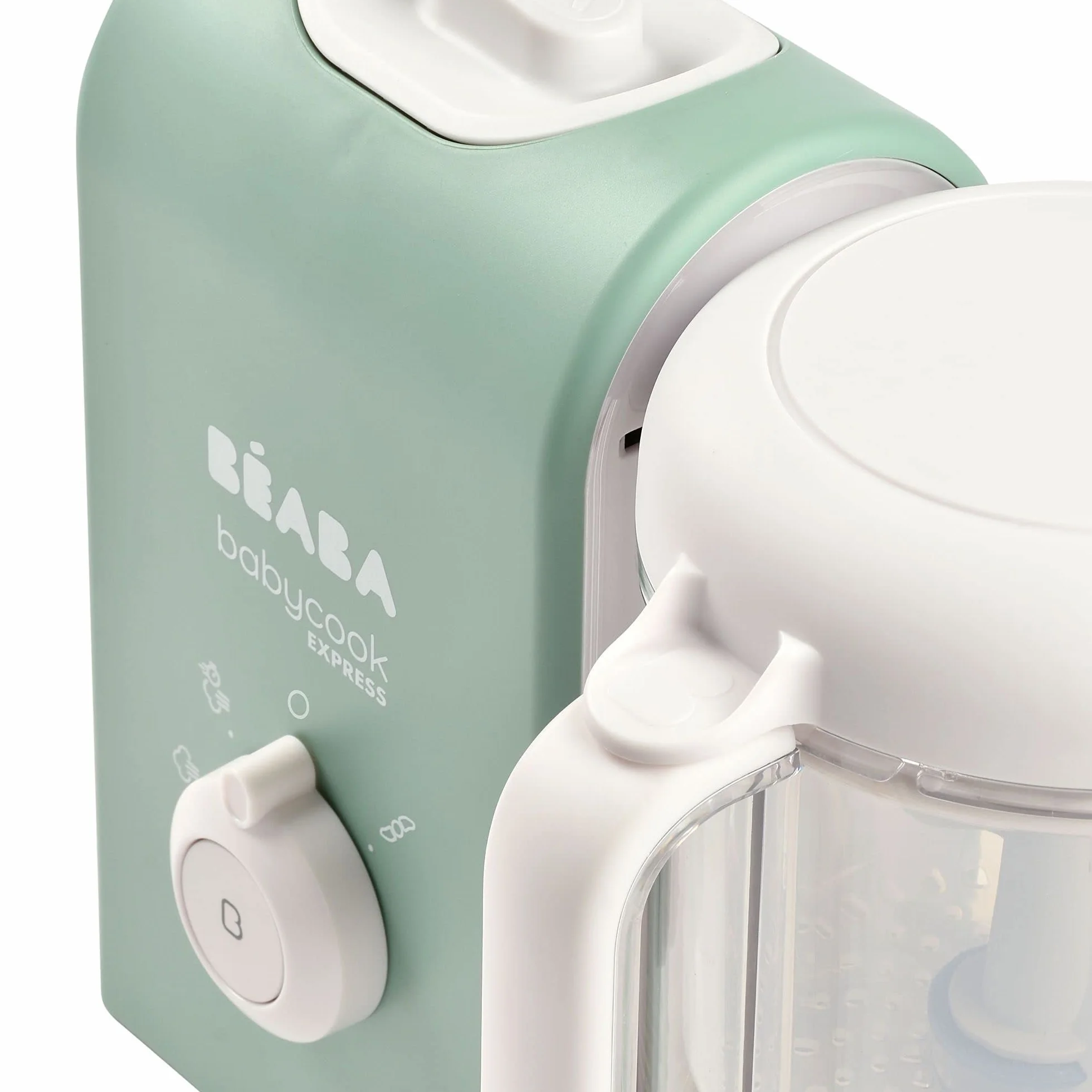 BEABA, Babycook Express, Baby Robot mikser stojący 4 w 1, szybkie gotowanie 15 minut, miksowanie na miarę, delikatne i zdrowe gotowanie na parze, rozmrażanie, jednorodna tekstura, pojemność 1 250 ml,