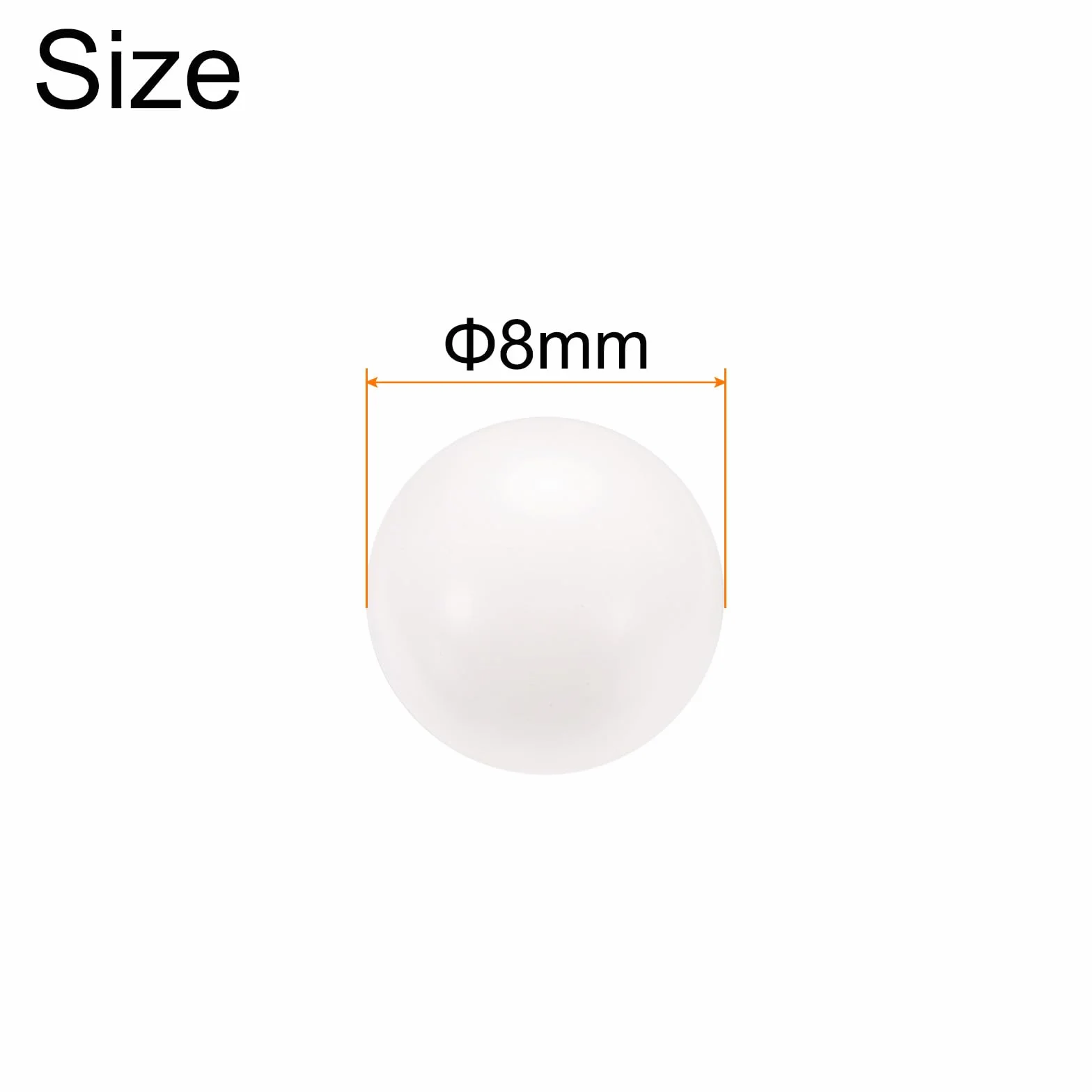 QUARKZMAN 100 sztuk kulki łożyskowe POM 8mm, masywne z tworzywa sztucznego, precyzyjne kulki POM