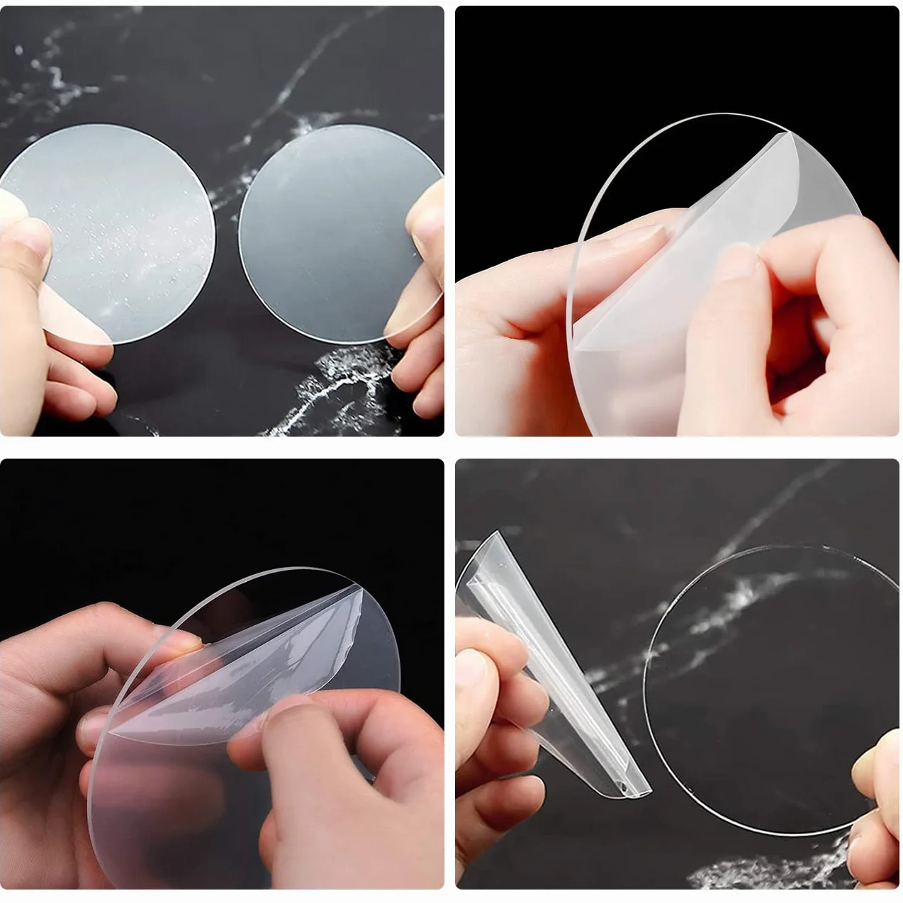 20 sztuk przezroczystych akrylowych arkuszy plastikowych, okrągłych płaskich, akrylowych okręgu tarcz do rękodzieła, DIY breloczek, biżuteria, akcesoria, 5 cm x 1,8 mm