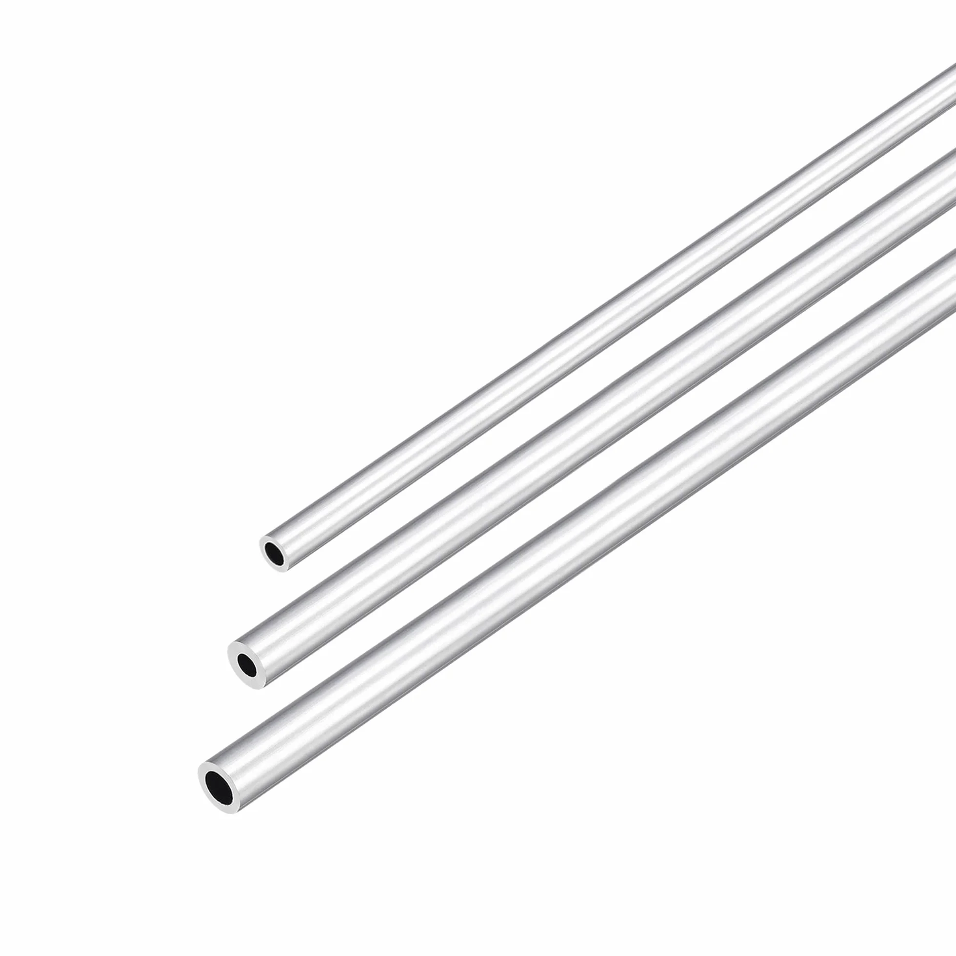 DMiotech 3-pak (3 mm 4 mm 5 mm średnica zewnętrzna x 2 mm ID) 6063 aluminiowa okrągła rura o długości 300 mm przemysłowe metalowe rury do budowy ram maszyn projekty DIY
