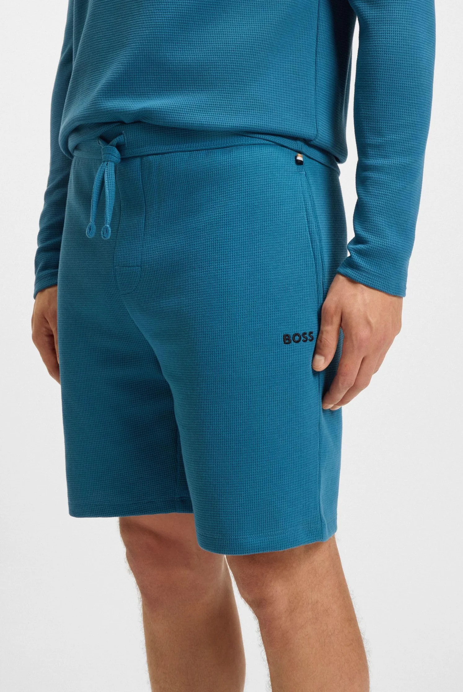 BOSS Waffle Shorts 10269584 01 - Shorty Mężczyźni