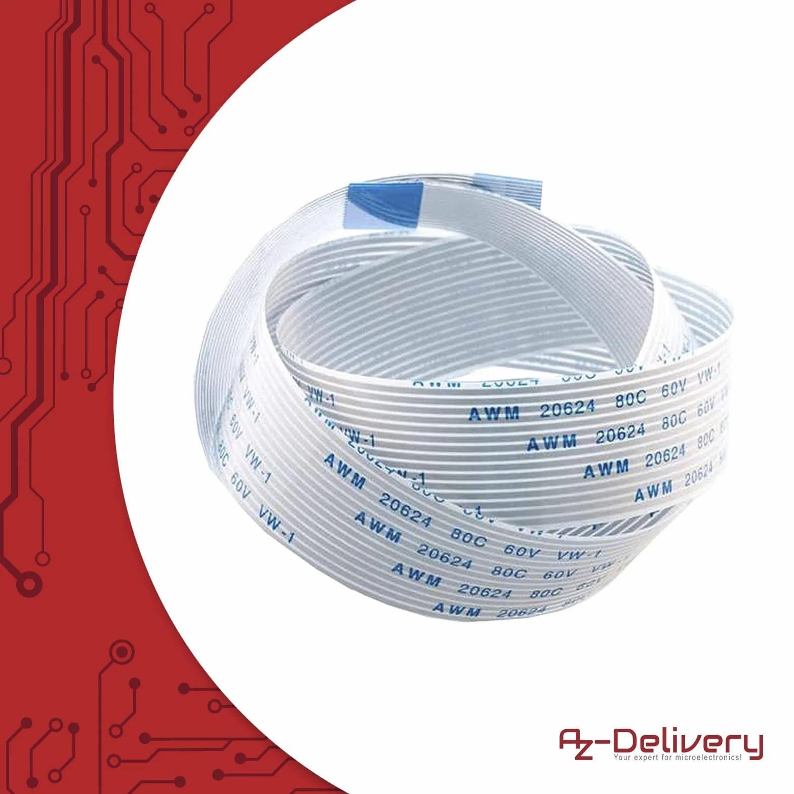 AZDelivery Wymienny przewód elastyczny 50 cm kompatybilny z kamerą/wyświetlaczem Raspberry Pi