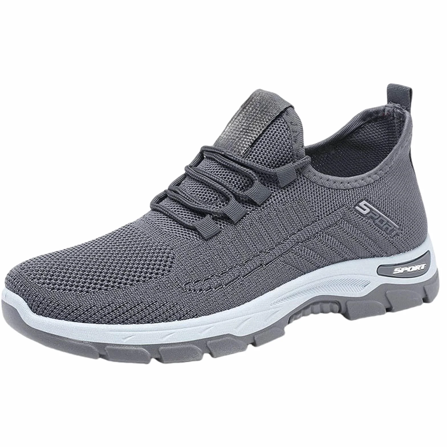Męskie wsuwane buty sportowe - letnie lekkie oddychające trampki z siateczki szerokie dopasowanie buty do chodzenia na co dzień, wygodne buty treningowe na świeżym powietrzu jogging buty treningowe