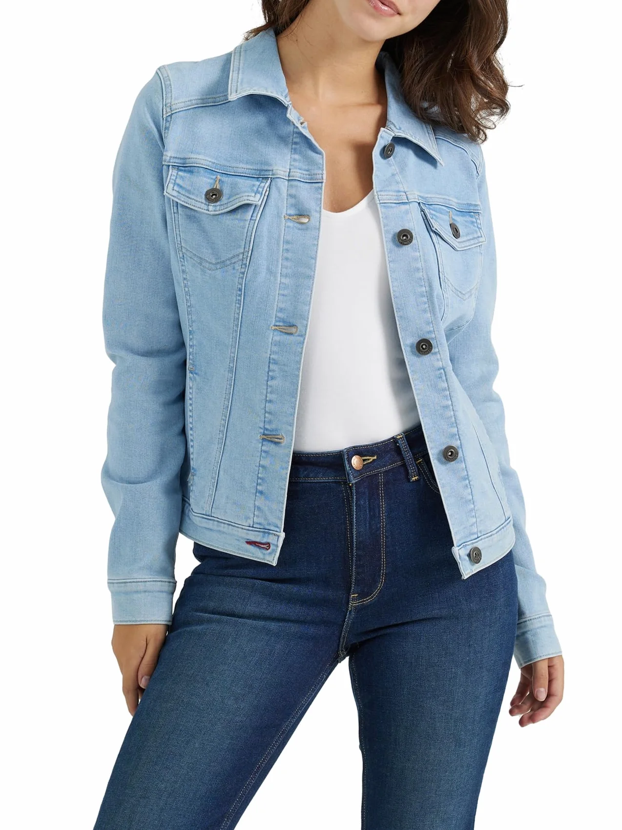 Wrangler Authentics Damska kurtka dżinsowa ze stretchem, M