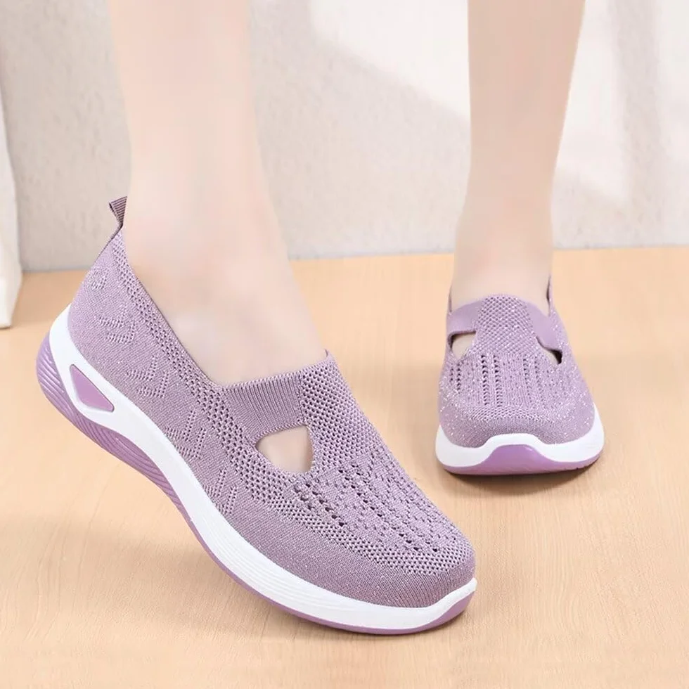 Damskie tkane ortopedyczne buty do chodzenia, lekkie, na co dzień, ortopedyczne, ulga w bólu stóp