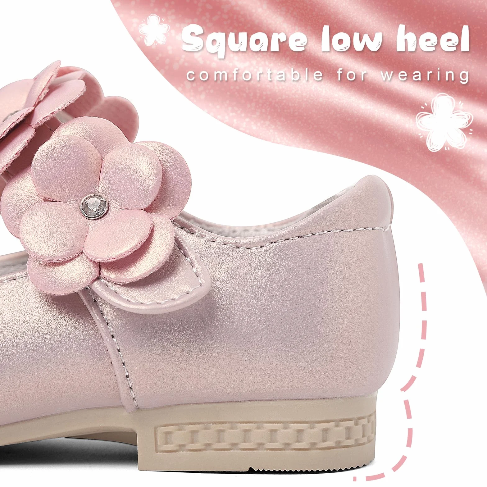 Dziewczęce buty Mary Jane maluch księżniczka sukienka buty baleriny baleriny płaskie
