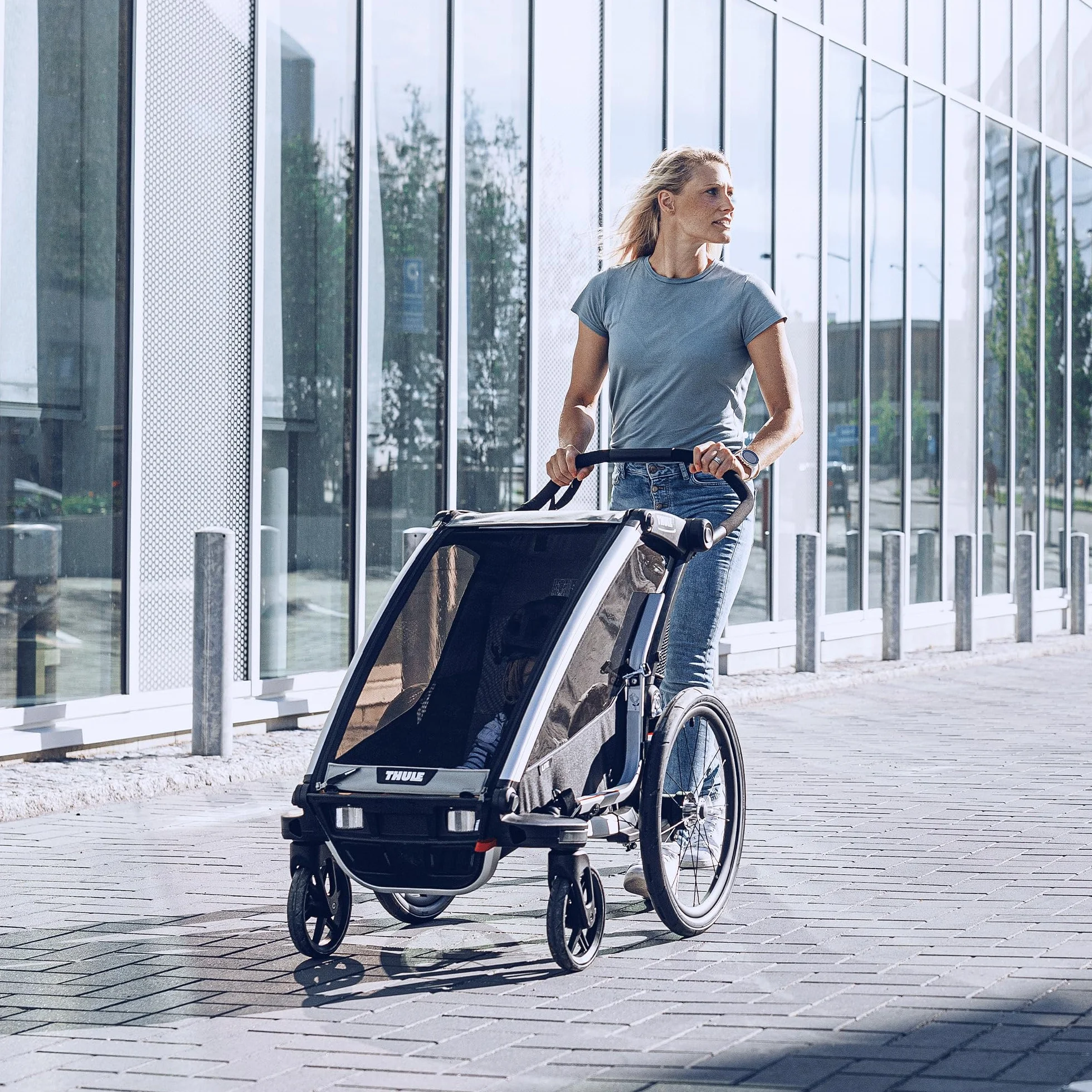 Przyczepka rowerowa THULE Chariot Lite Single kolor Agave