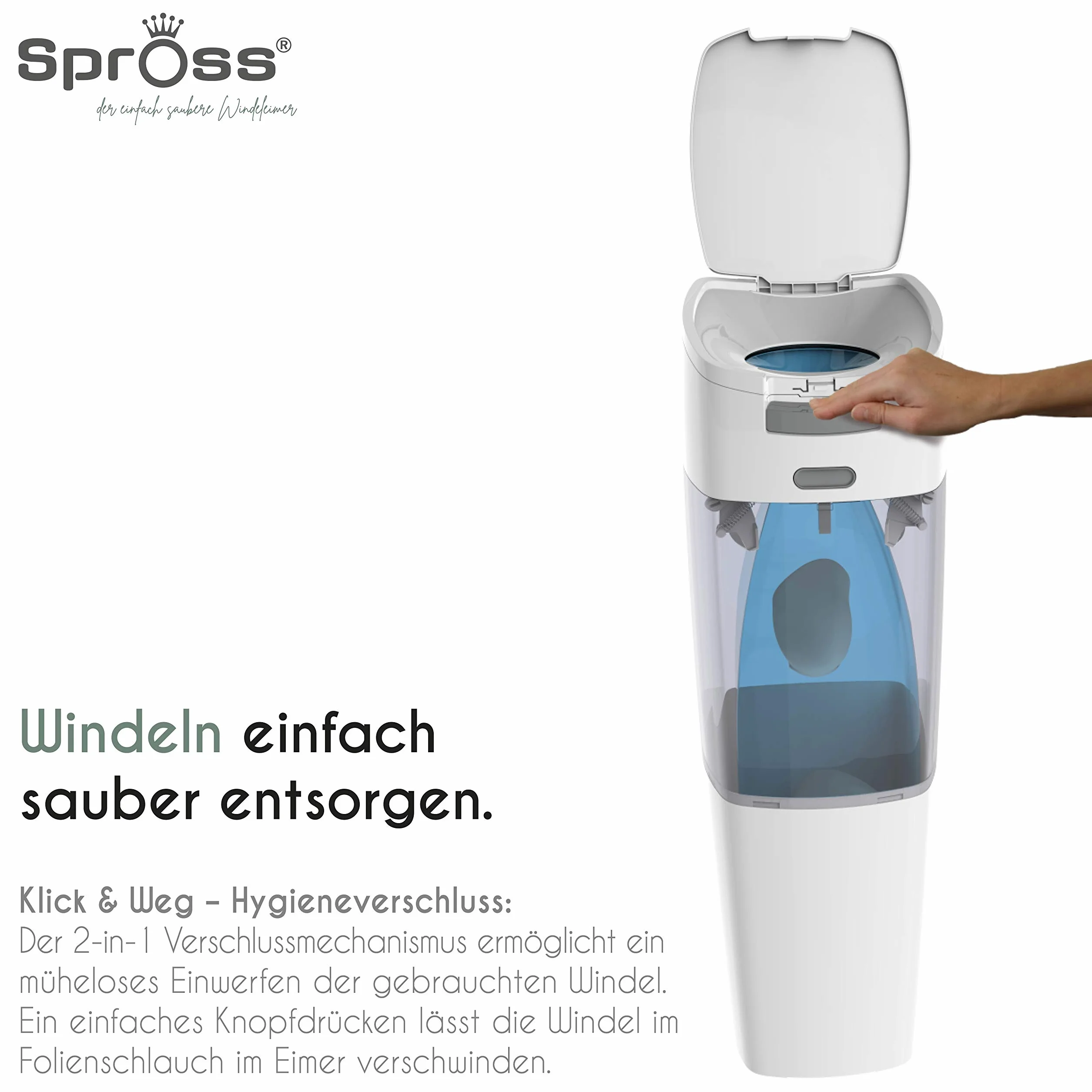 Spross Zestaw 6 wkładów do pojemnika na pieluchy Spross - chroni przed nieprzyjemnymi zapachami.