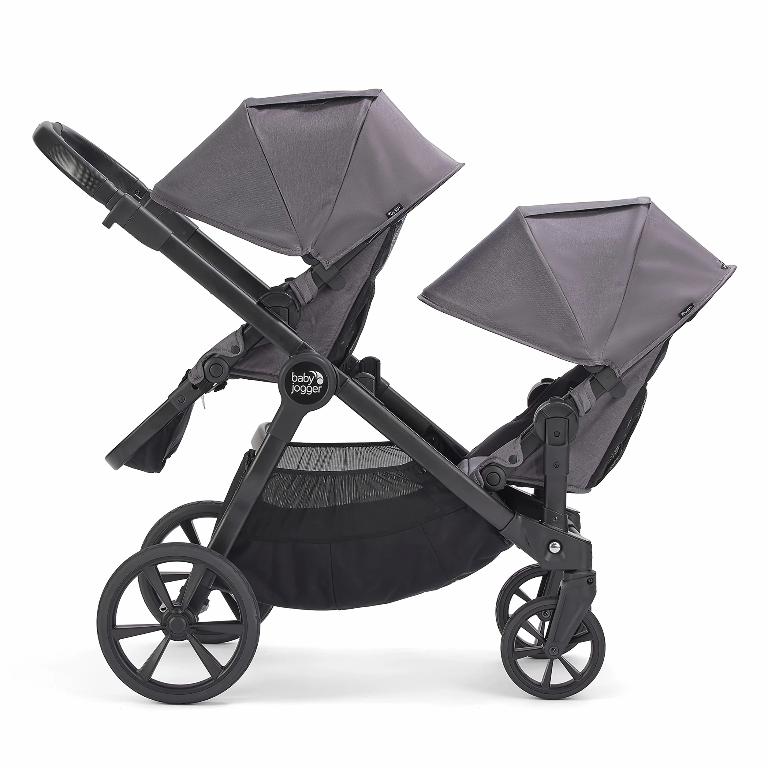 Baby Jogger City Select 2 modułowy wózek dla rodzeństwa, bliźniaków | lekki i kompaktowy wózek dziecięcy kombi | 28 kombinacji | Radiant Slate
