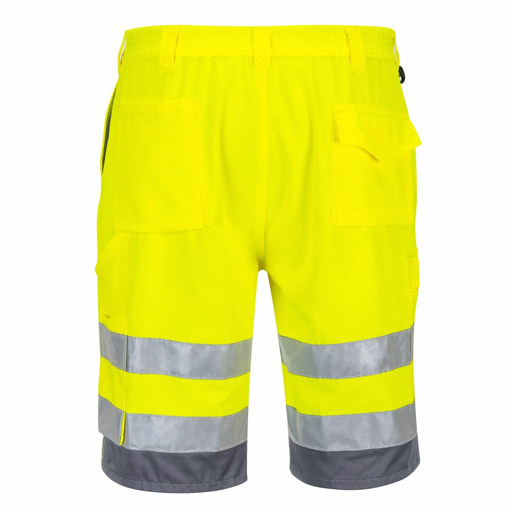 Portwest E043 Ostrzegawcze Szorty, Rozmiar XL, Żółty/Szary