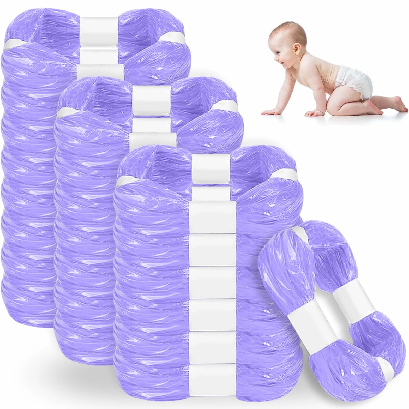 GIBOHOM 22 sztuki pojemników na pieluchy, pojemniki na pieluchy, folia uzupełniająca, bezzapachowe, zagęszczone, pojemniki na pieluchy, kompatybilne z Tommee Tippee, Angelcare, LitterLocker, Spross
