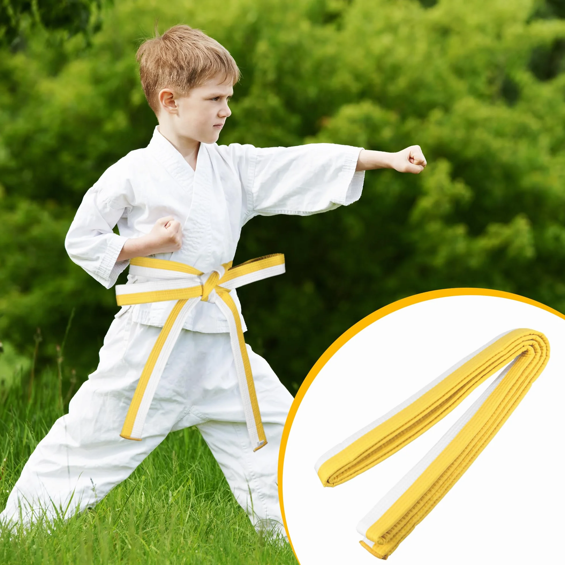 Judo Karate pasek do karate sztuki walki karate judo bawełna Taekwondo Belts profesjonalny pasek Aikido Karate Aikido pasek biały żółty dla dzieci i dorosłych pasek do sportów walki 260 cm
