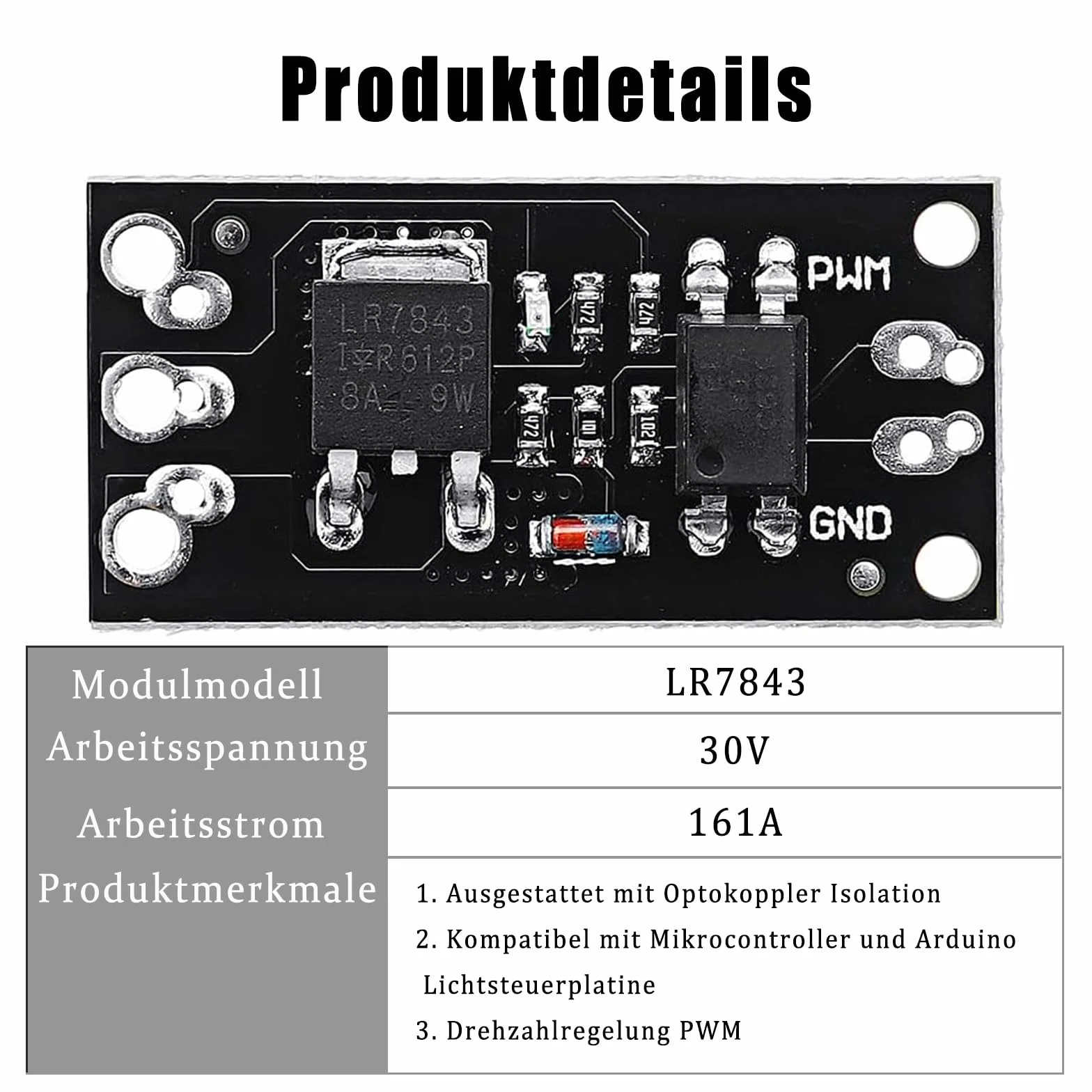GERUI 6 sztuk LR7843 FR120N D4184 MOSFET moduł sterujący 30V 161A 100V 9,4A 40V 50A 3V lub 5V sygnał 3V lub 4V sygnał rurka MOS moduł tranzystora polowego przekaźnik zastępczy dla Arduino (LR7843)