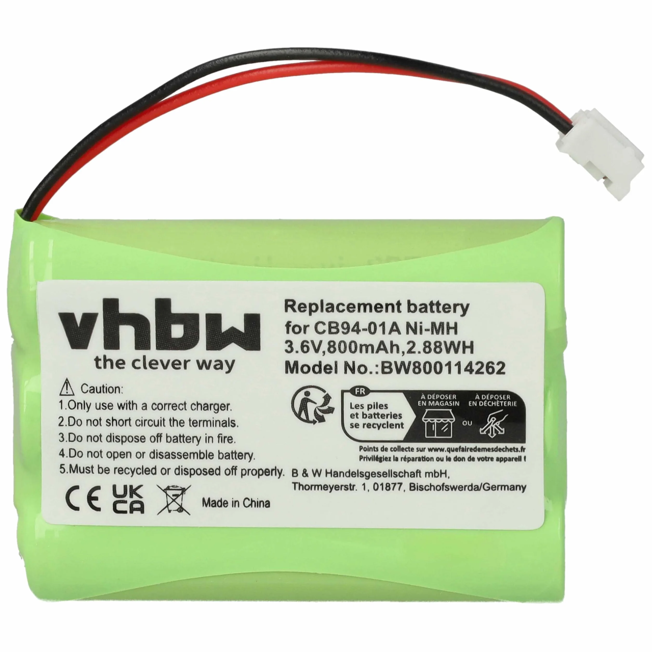 vhbw NiMH akumulator 800 mAh (3,6 V) do elektronicznego telefonu, Baby Monitor jak Summer Infant 29030