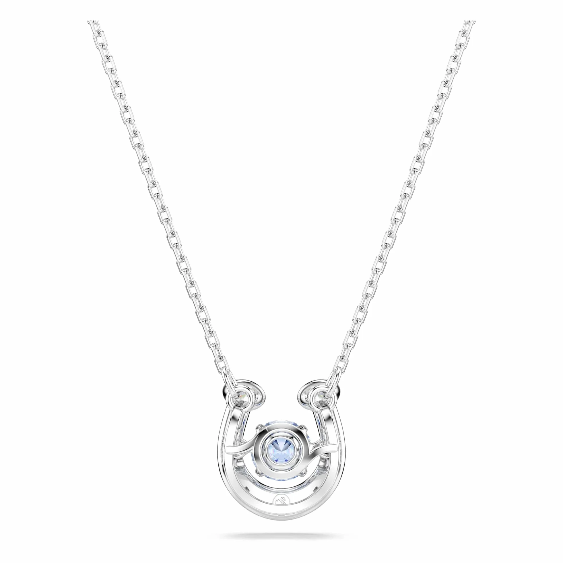 Swarovski Symbolica Kolekcja, Szlif okrągły, Pavé, Podkowa, Niebieski, Powlekany rodem