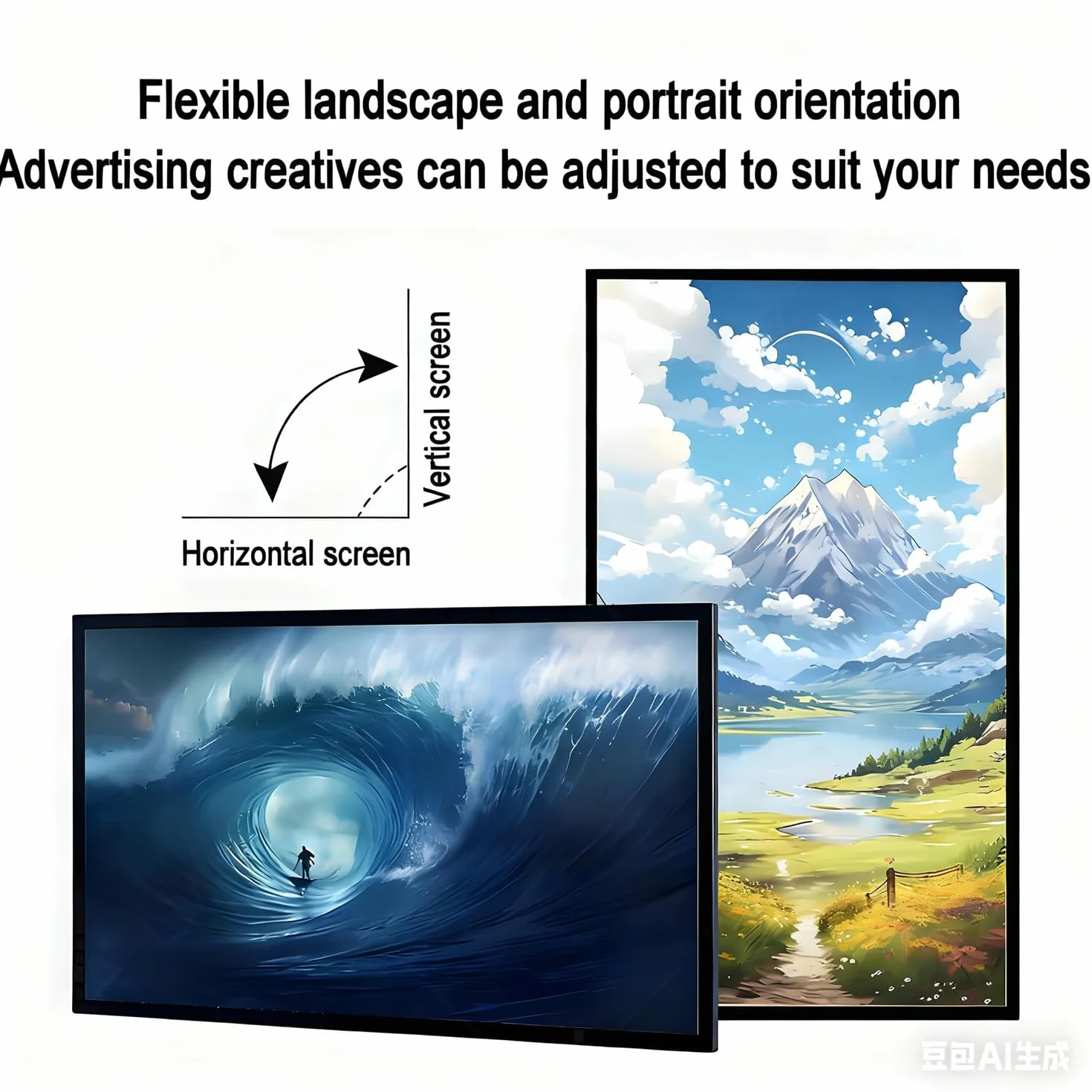 Wyświetlacz Cyfrowy Do Reklamy 27" Smukły Bezramkowy Komercyjny Monitor LCD