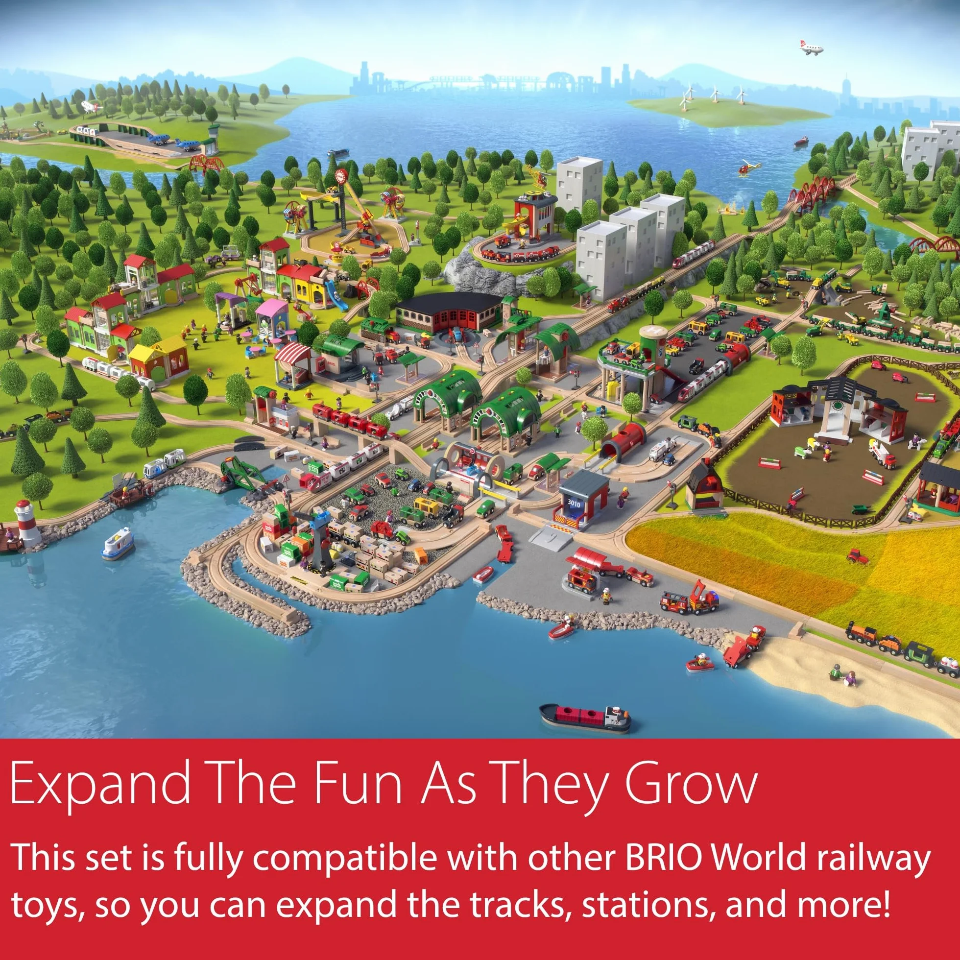 BRIO My First Railway zestaw pociągu dla początkujących zabawka dla dzieci w wieku od 18 miesięcy kompatybilny ze wszystkimi zestawami pociągów BRIO