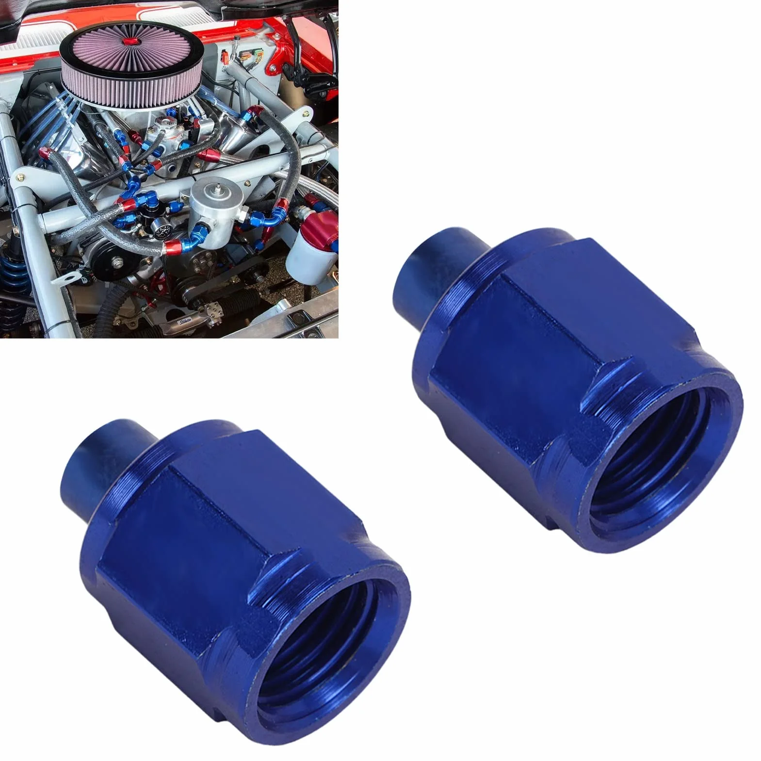 2 Sztuk 4AN żeńskie Zaślepki ze Stopu Aluminium Szczelny Przewód Paliwowy AN4 Złączka Kielichowa Nasadka Blokująca Nakrętka Adapter montaż