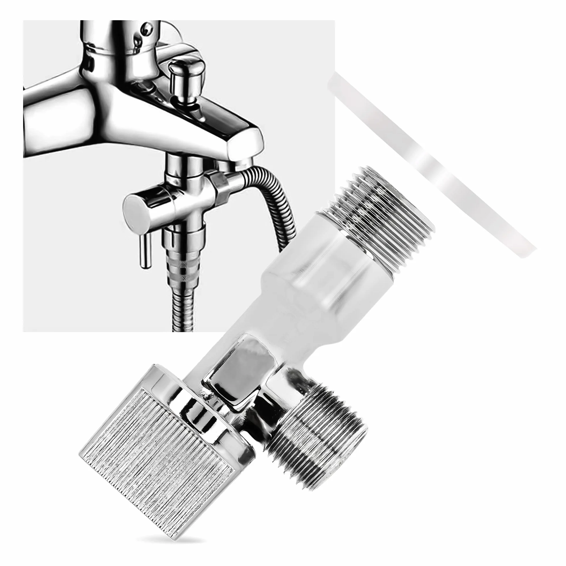 Zawór Kątowy Kulowy 1/2'' GZ x 1/2'' GZ Antykamienny Zawór Odcinający Zawór Kulowy Chromowany Mosiądz Zaworek Instalacji Wodnej Kontrola Systemu Wody