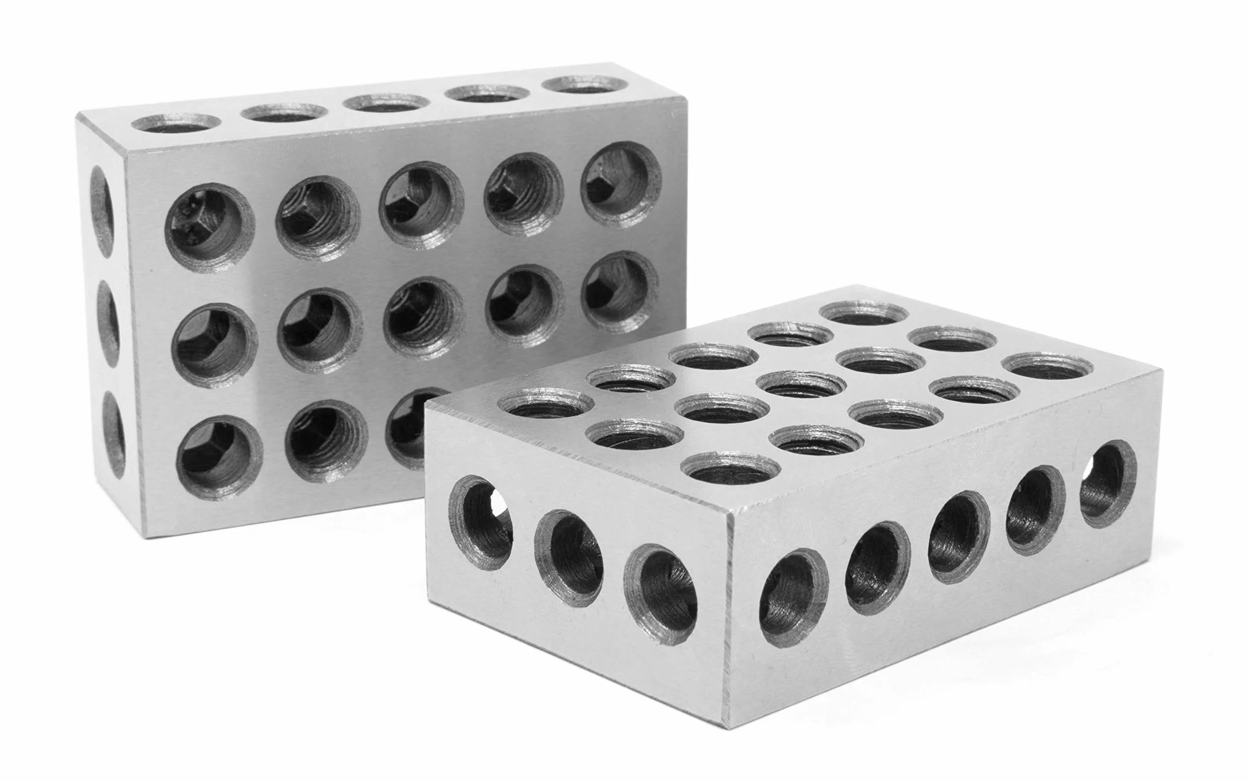 WEN 10457 Precyzyjne bloczki 123, hartowana stal, dwupak, 75 x 50 x 25 mm