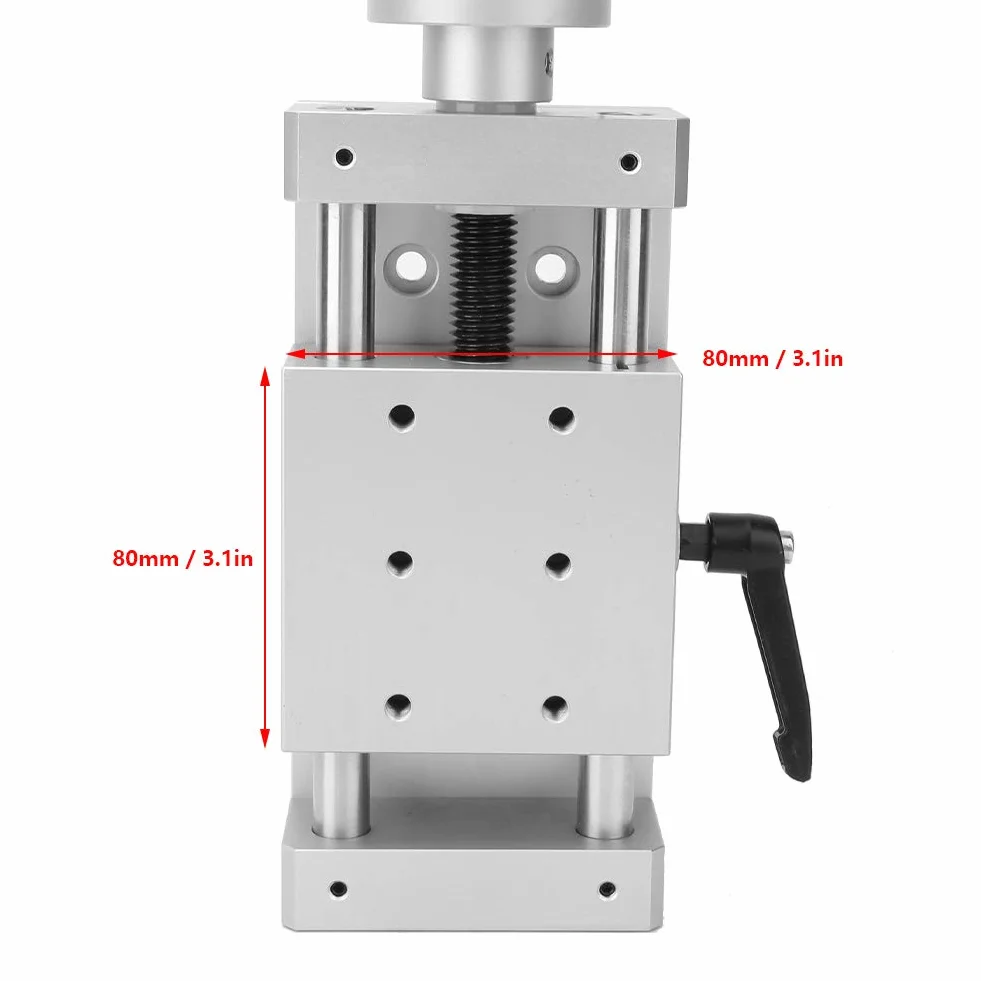 Ręczne sanki liniowe, stop aluminium, wysoka dokładność, krzyż liniowy, stół szynowy liniowy 80 x 80 mm, szeroko stosowany w maszynach produkcyjnych, urządzeniach inspekcyjnych itp. (50 mm)