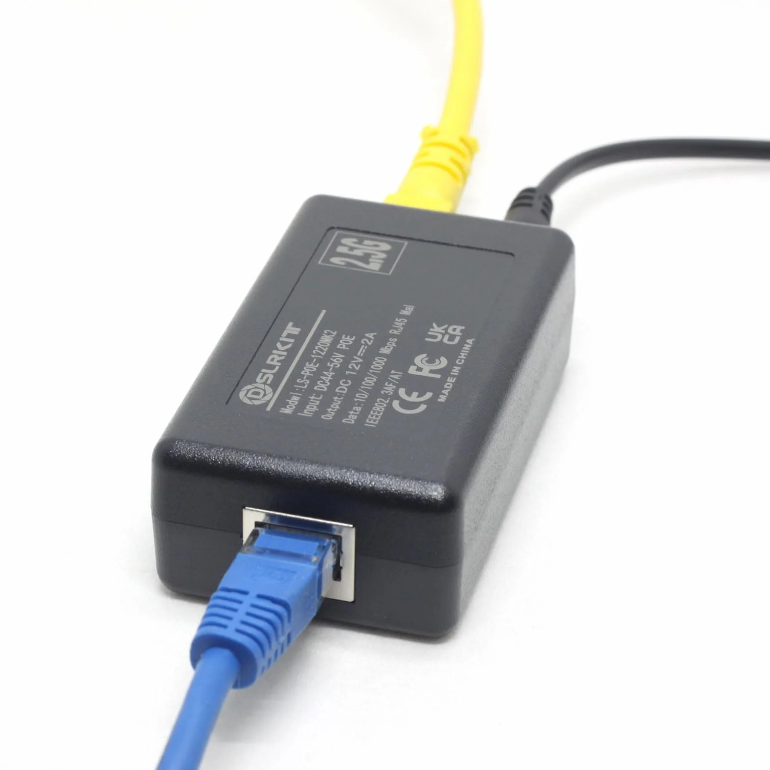 2.5G Gigabit Active PoE rozdzielacz 12 V 2 A 24 W DC 5,5 x 2,1 mm Ethernet 802.3AT