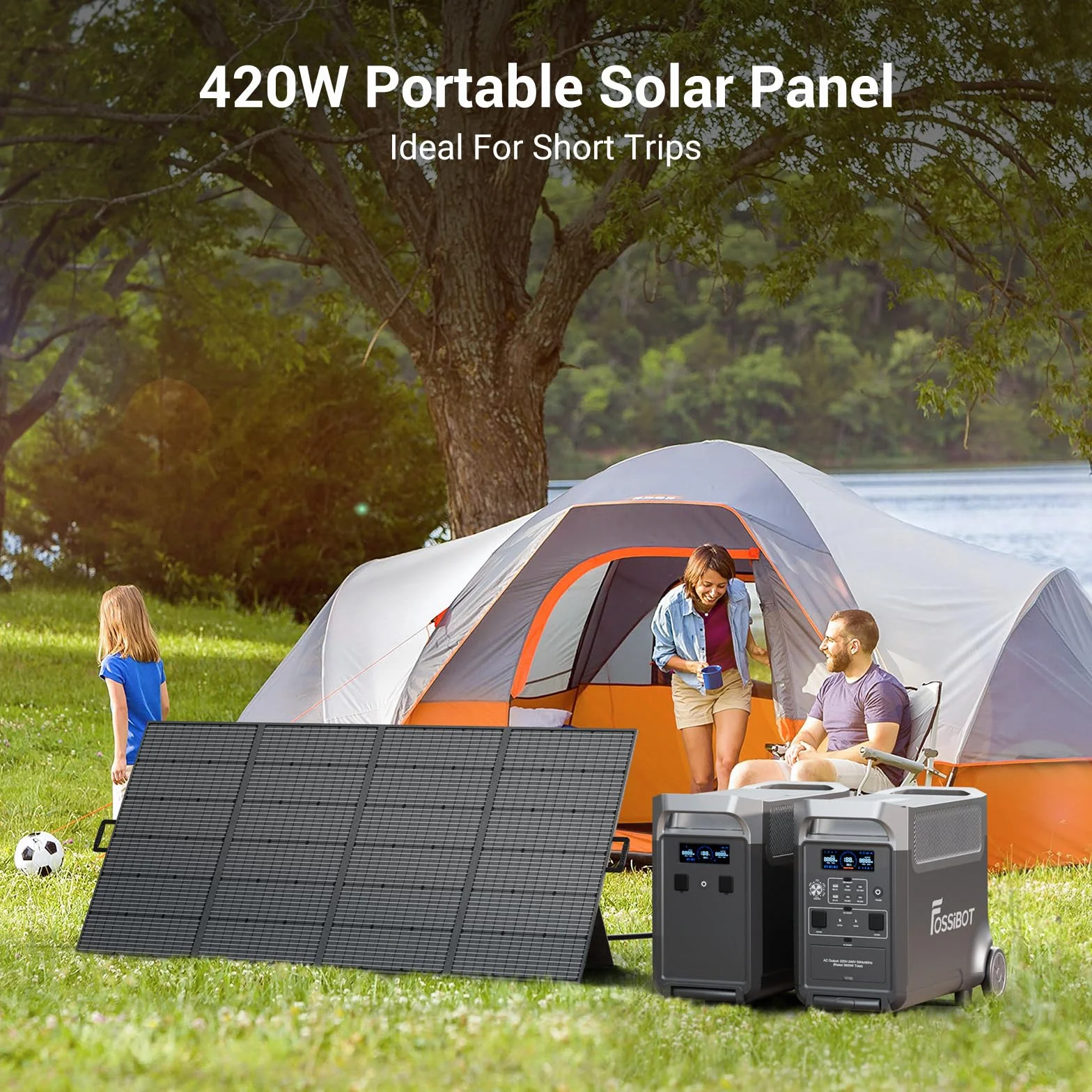 FOSSiBOT - PL | DYSTRYBUCJA | SP420 | 420W | Panel solarny | MC4 | do przenośnej stacji zasilania F2400 F3600
