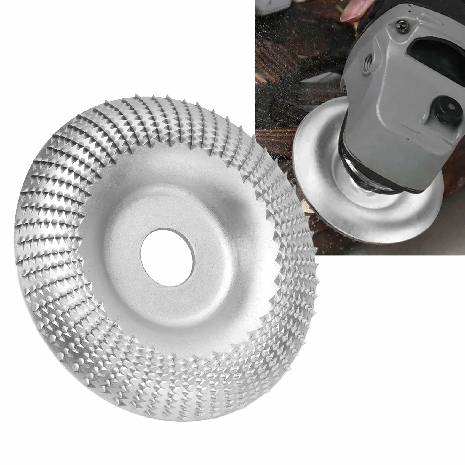 Tarcza szlifierska do drewna, łatwa instalacja tarcza szlifierska stal węglowa konstrukcja odporna na luzy, solidna konstrukcja, średnica 125 mm, trwała do obróbki drewna