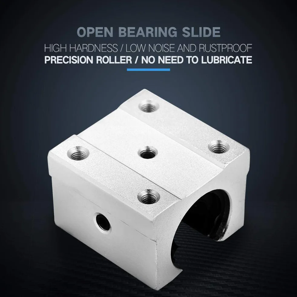4 szt. SBR16UU 16 mm aluminiowy otwarty liniowy blok łożyska ślizgowy do części routera CNC
