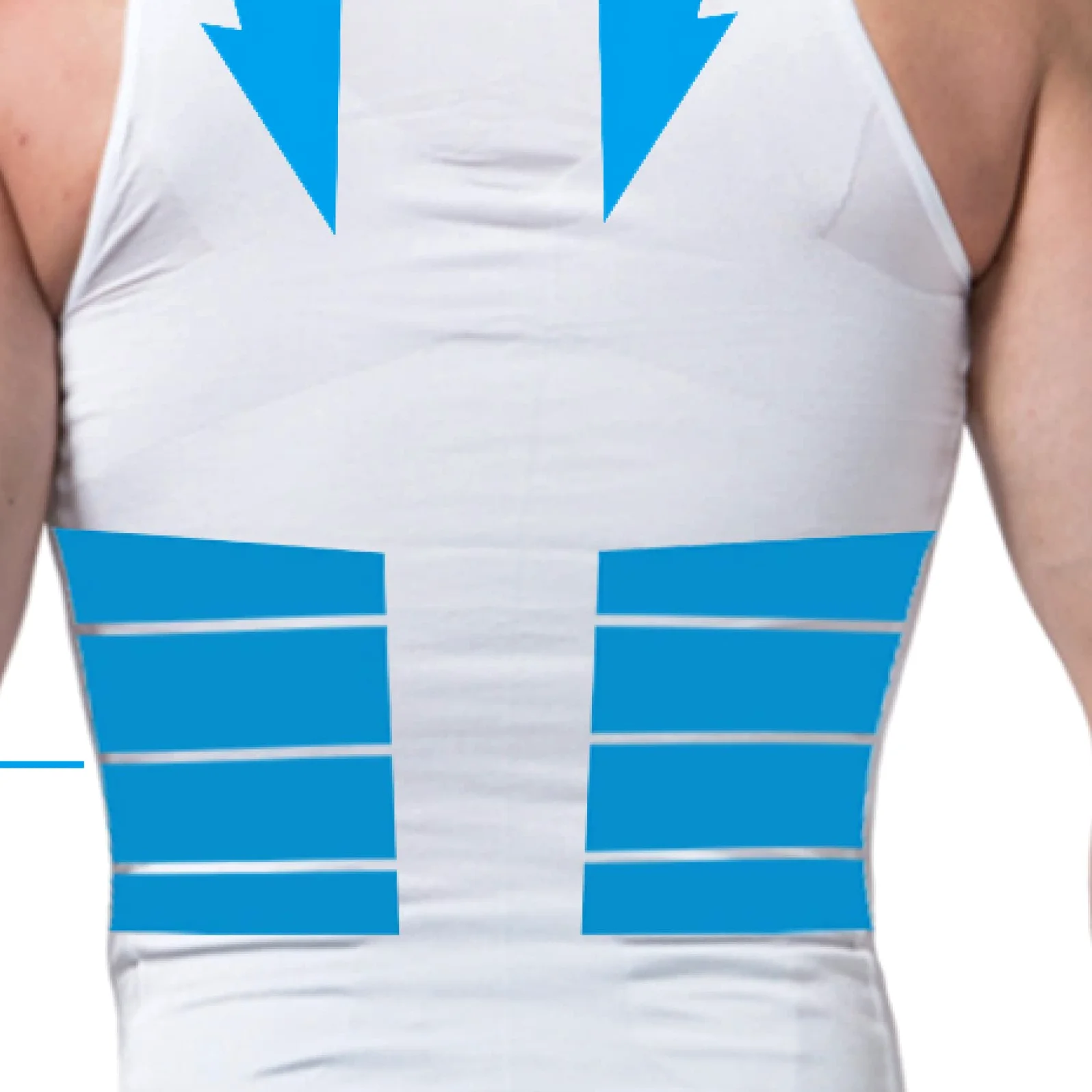 męskie koszulki kompresyjne bez rękawów - okrągły dekolt wyszczuplający brzuch elastyczna kamizelka podkoszulkowa - fitness