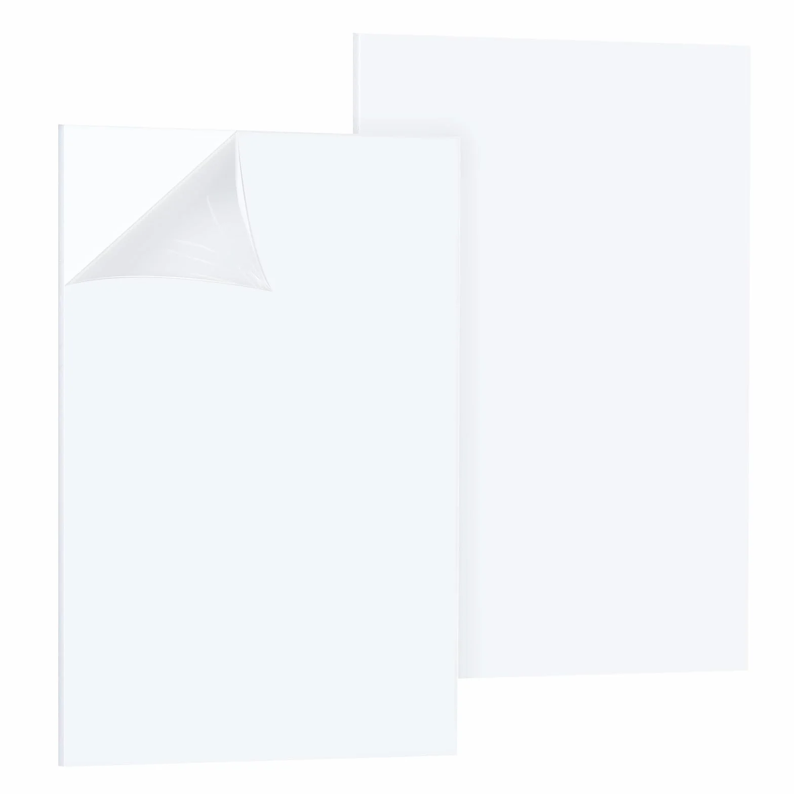 SWAWIS 2 arkusze ABS białe 30 x 20 cm grubość 3 mm twarda plastikowa płyta z folią ochronną, do samodzielnego wykonania dekoracji cięcia laserowego modelarstwa