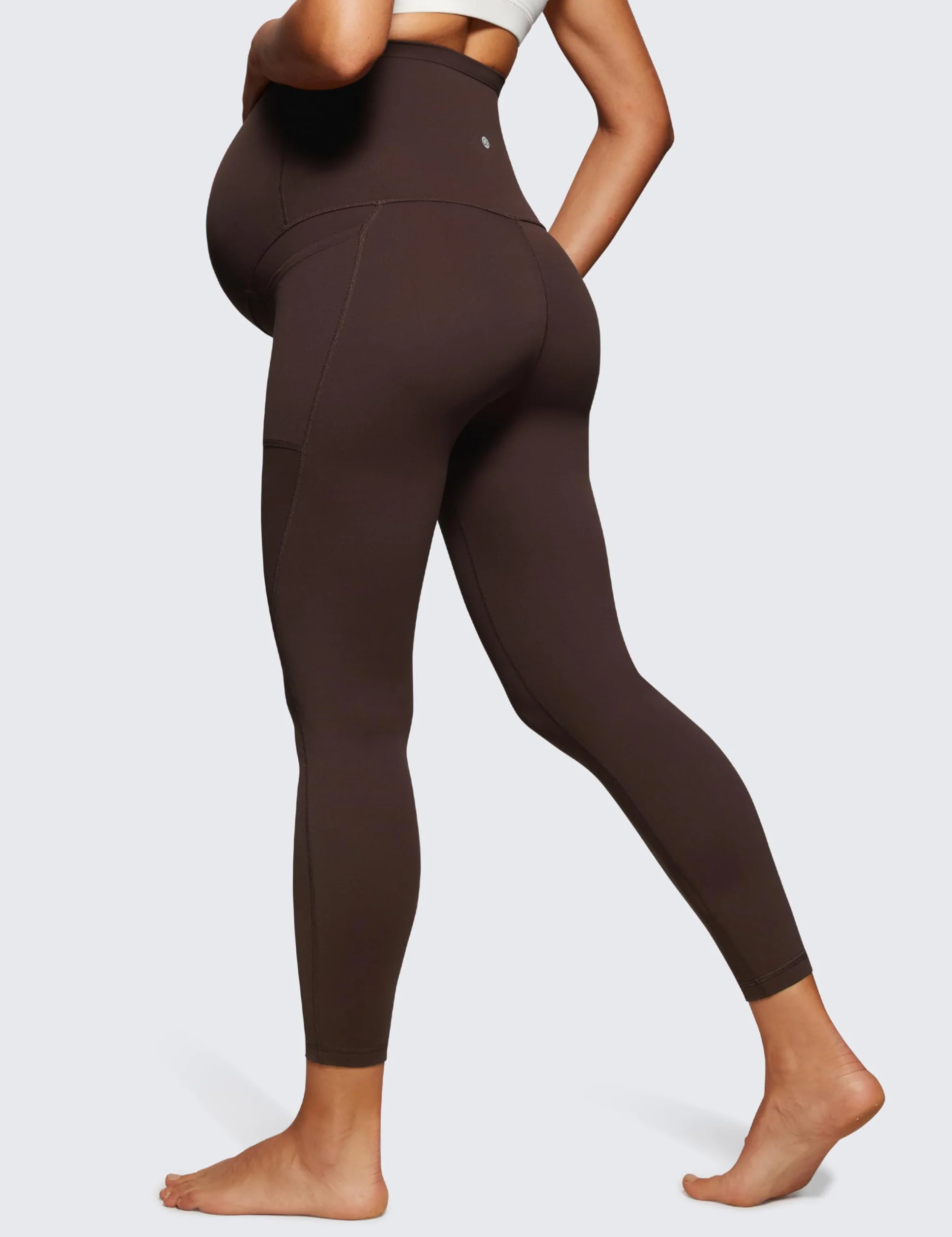 CRZ YOGA Damskie legginsy ciążowe Butterluxe z kieszeniami 25 cali spodnie do ćwiczeń i jogi
