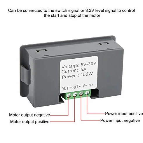 Regulator prędkości silnika prądu stałego Regulator prędkości silnika PWM Ściemniacz światła LED Cyfrowy enkoder 5 V 12 V 24 V.