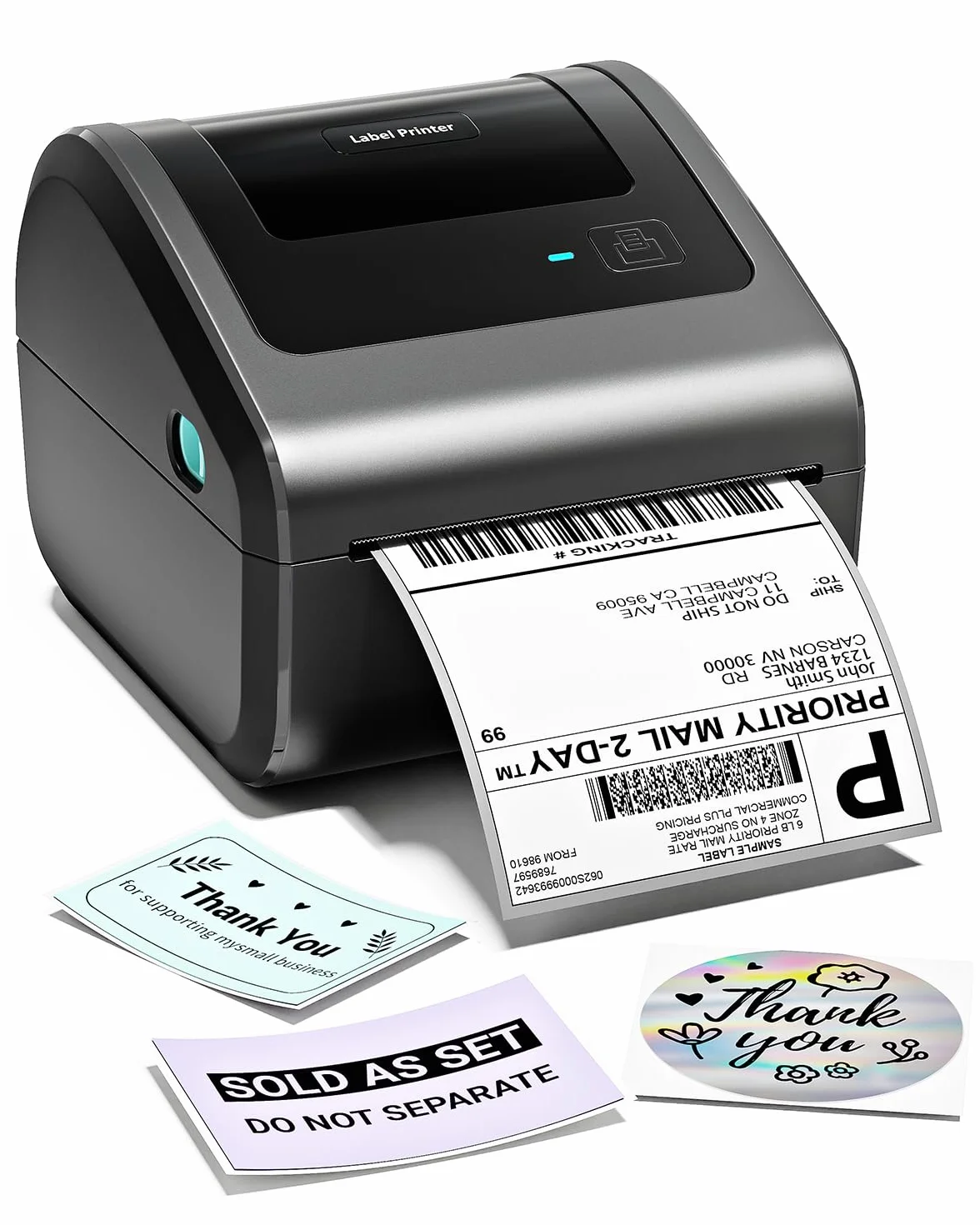 Phomemo D450BT Drukarka Etykiet 4x6, Drukarka Etykiet Wysyłkowych, Drukarka Etykiets Bluetooth do Paczek Pocztowych, Adres, Logo, Lekka Drukarka Termiczna Kompatybilna z Ebay, Etsy, Amazon itp