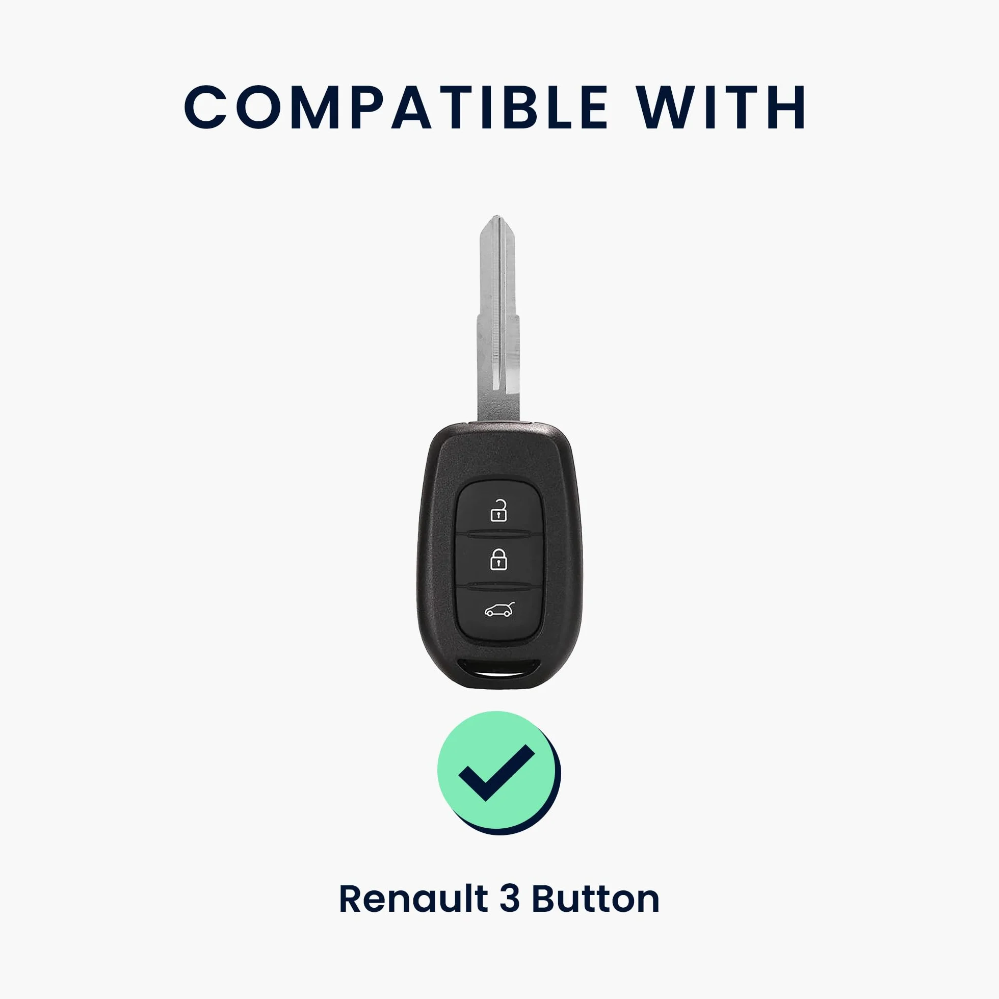 kwmobile Etui na klucze kompatybilne z Renault 3-Tasten Dacia Sandero Stepway 2021 etui na brelok, metaliczne włókno węglowe, złoty/czarny