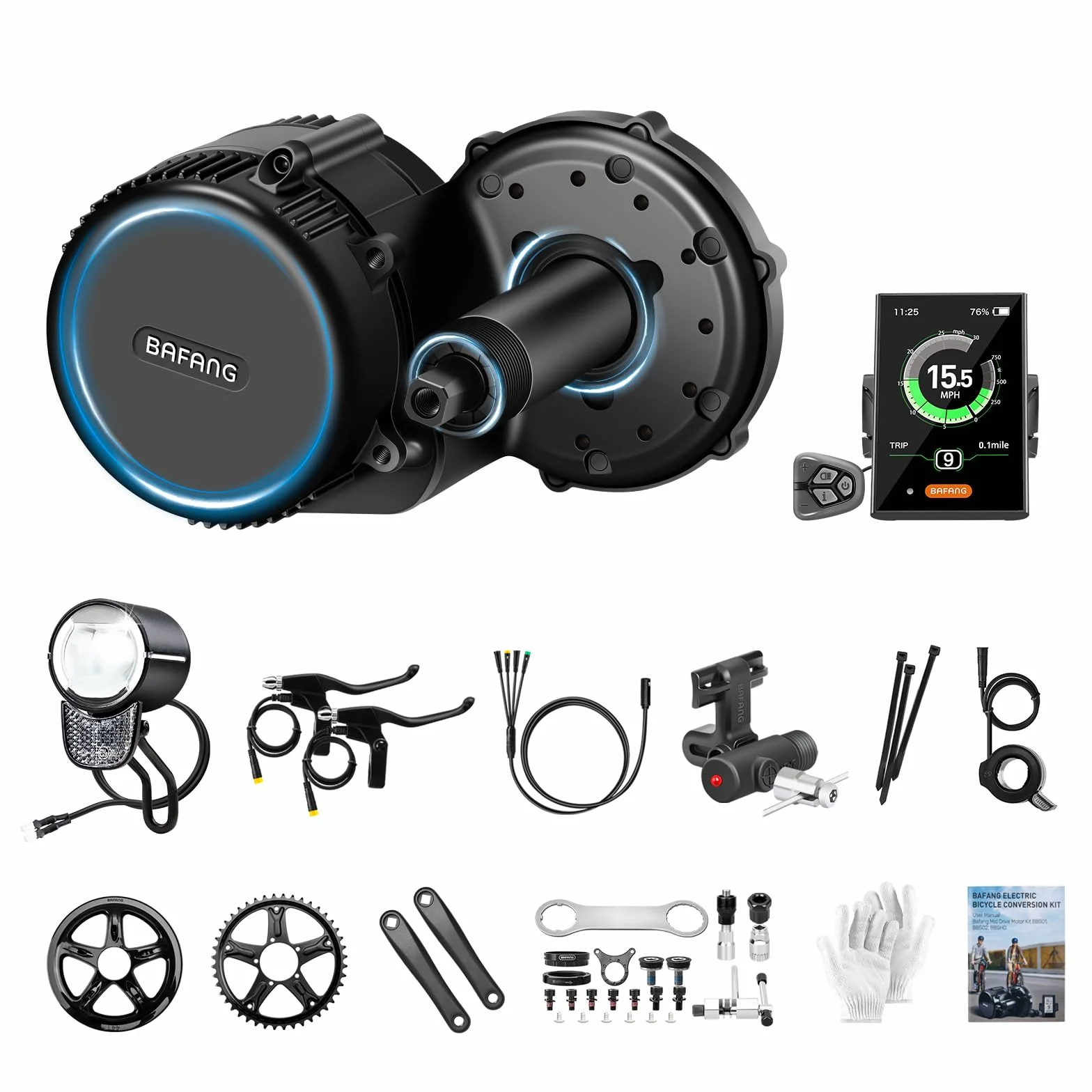 Bafang Sterownik 36 V/48 V/52 V, 250 W/350 W/500 W/750 W/1000 W, do BBS01B, BBS02B, BBS-HD, kontroler silnika środkowego, kontroler do roweru elektrycznego Mid Drive, aktualny model