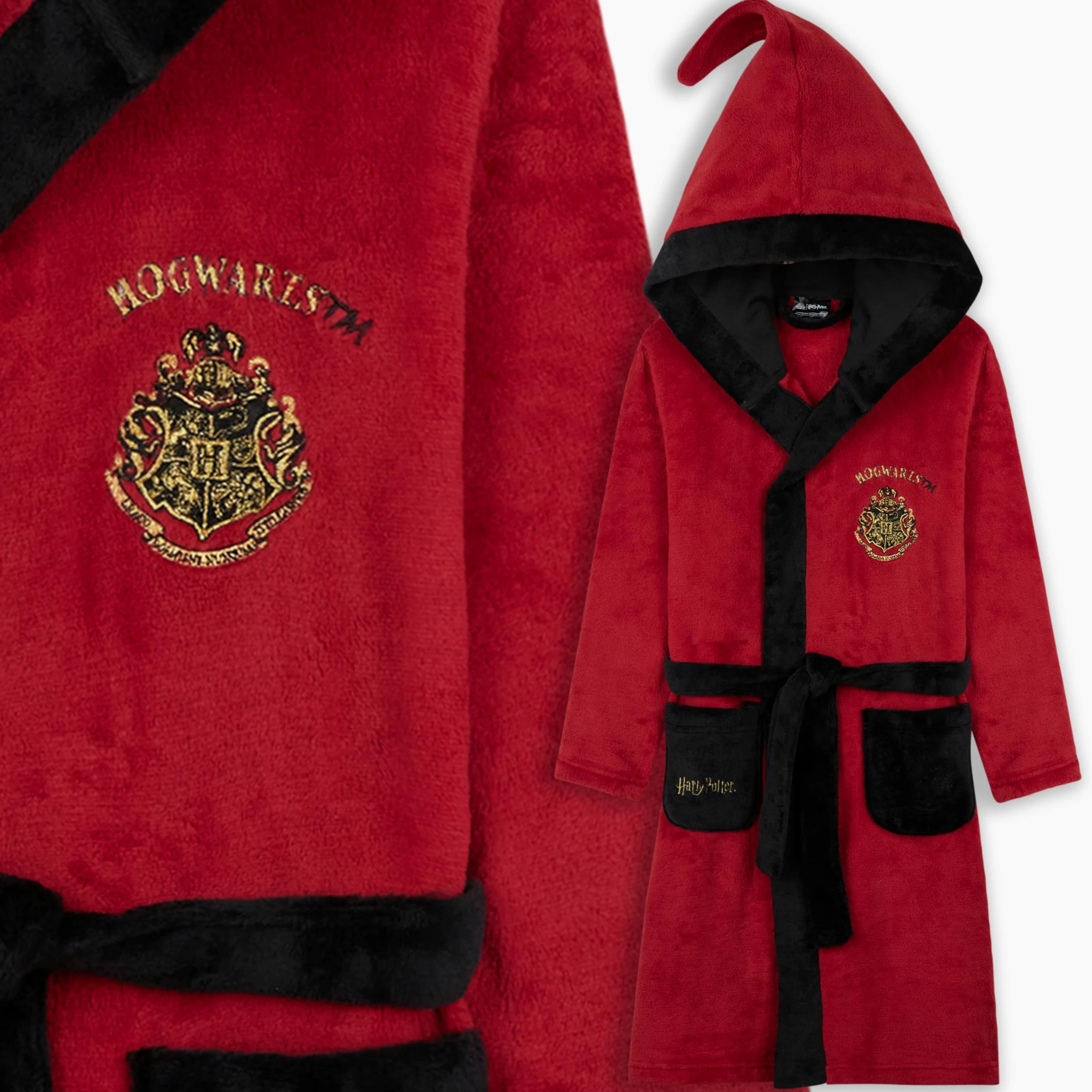 Harry Potter Dziewczęcy szlafrok polarowy z kapturem