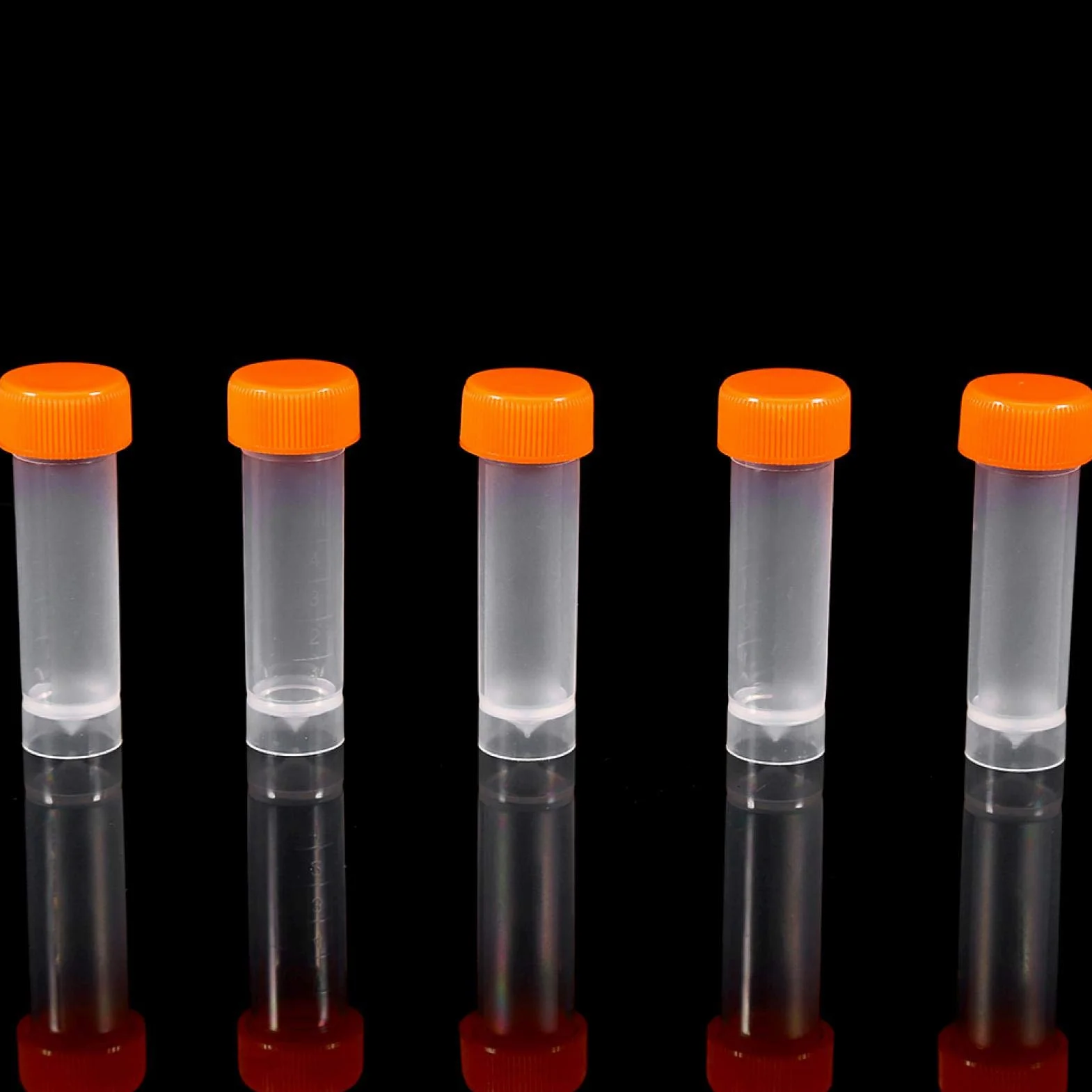 10 sztuk 5 ml przezroczystej plastikowej probówki wirówkowej Zamrożone probówki fiolka zakrętka z zakrętką pojemnik na opakowanie z silikonową uszczelką