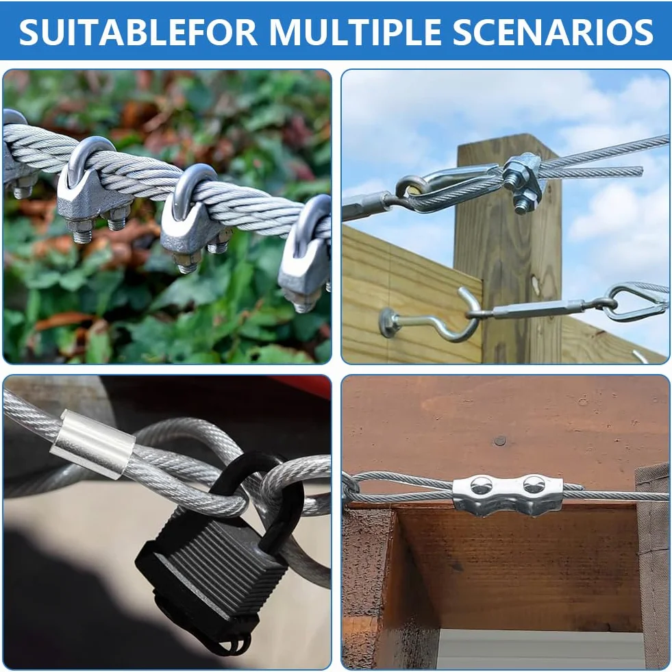 Flintronic M3 linka druciana, kausza, 30 szt., 3 mm, 304, stal nierdzewna, kausza na kable, stal nierdzewna, linka stalowa, linka do prania, linka leśna, lina naturalna, markiza
